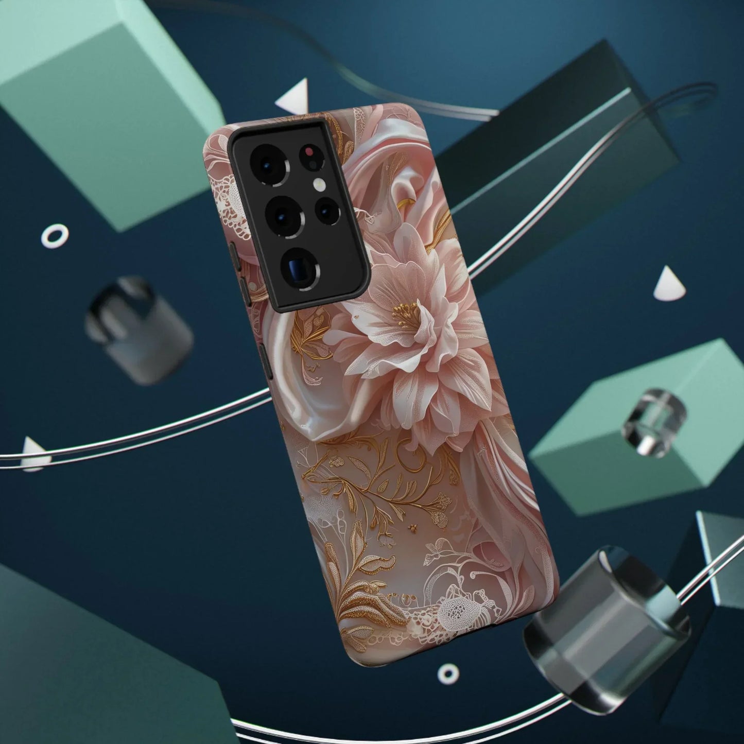 Elegant Floral Impact-Resistant Phone Case for iPhone 12-16 and Samsung Galaxy S21-S22 Models - KarArmDesign
