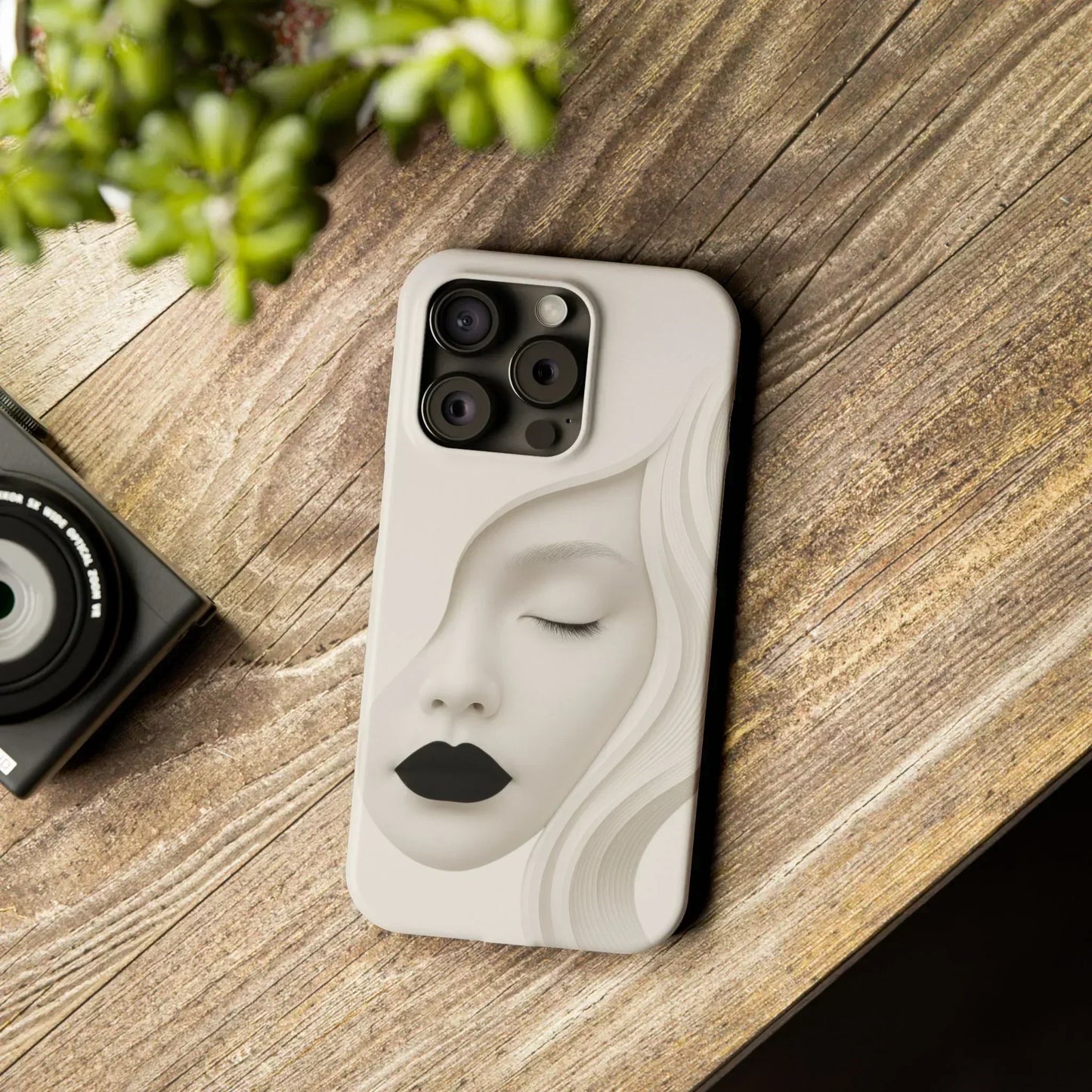Minimalist Face Phone Case for iPhone 7-16 Models - KarArmDesign