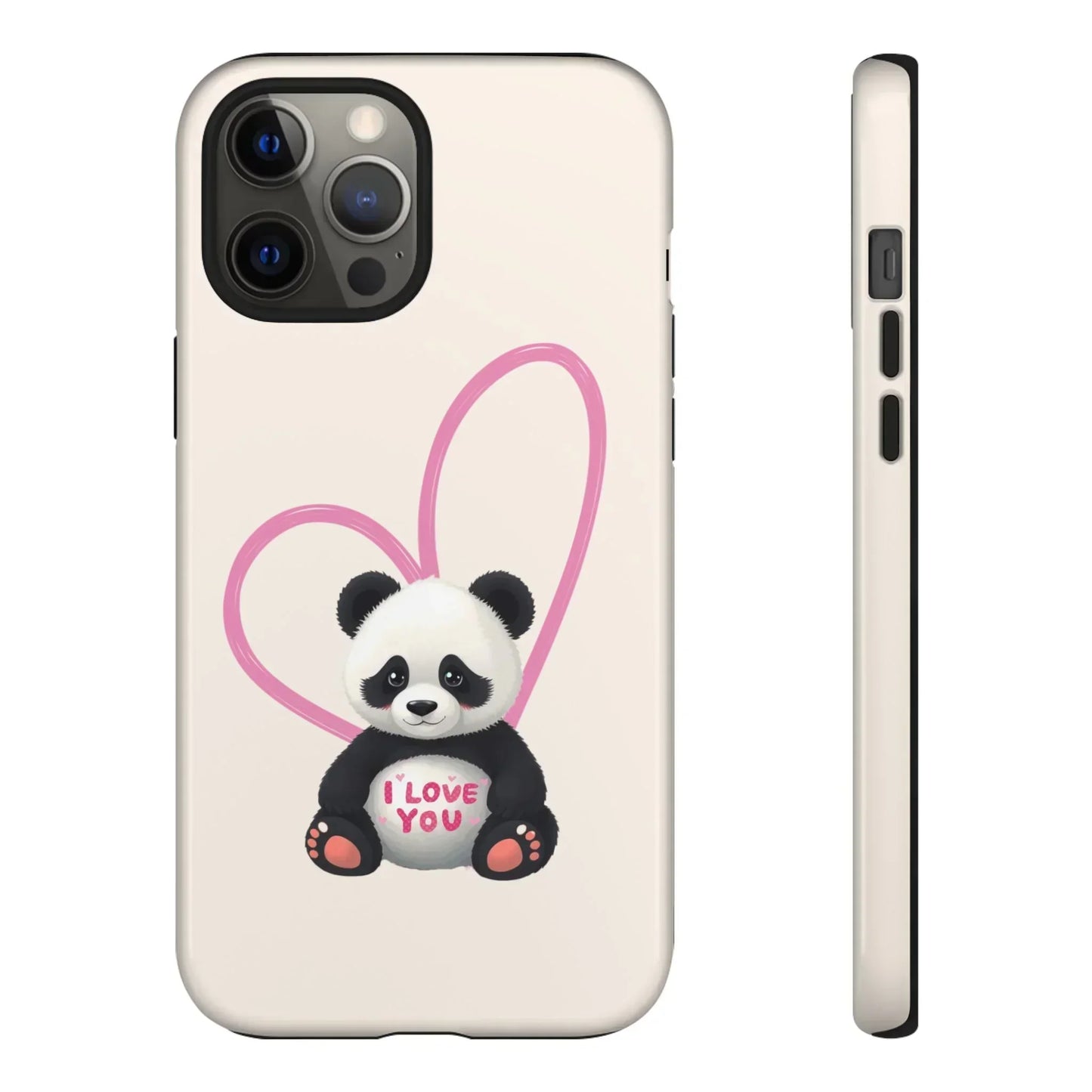 Cute Panda Heart Love Phone Case for iPhone 8-16 Models - KarArmDesign