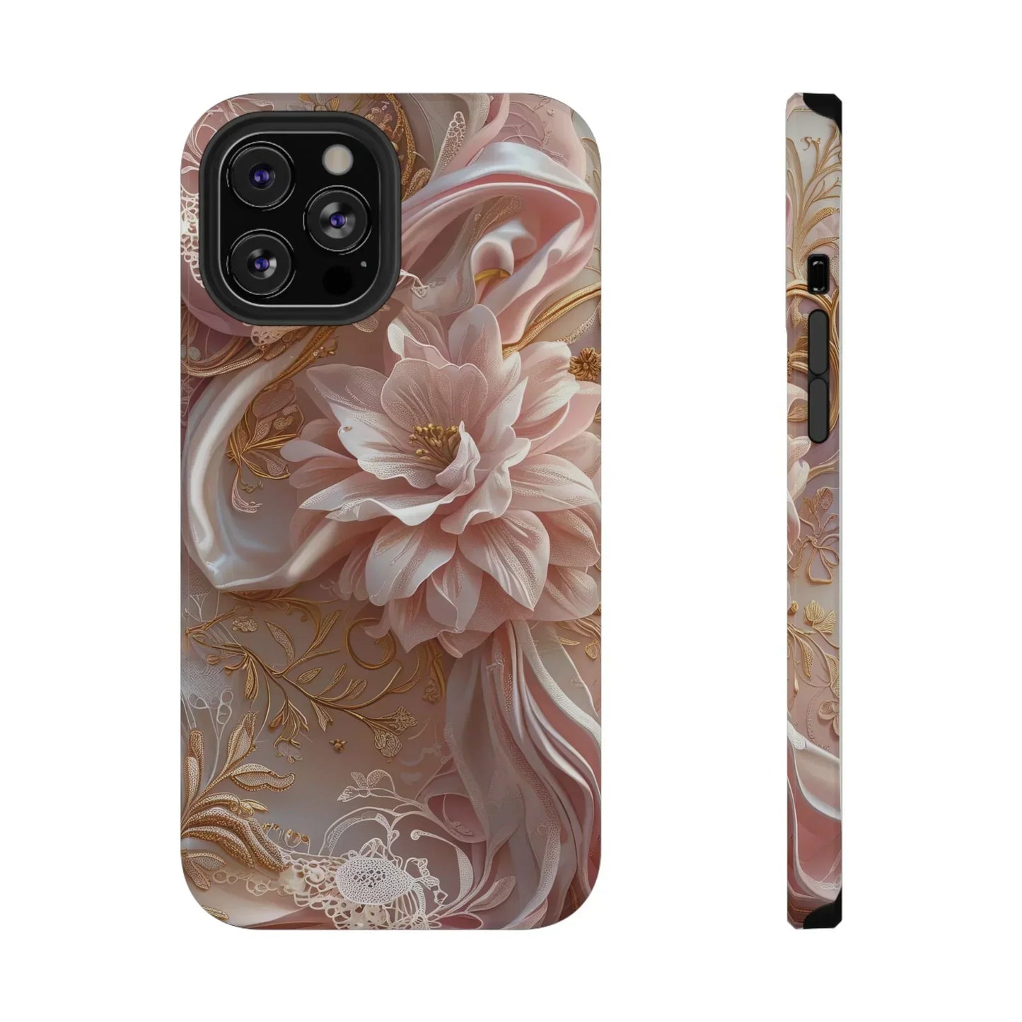 Elegant Floral Impact-Resistant Phone Case for iPhone 12-16 and Samsung Galaxy S21-S22 Models - KarArmDesign
