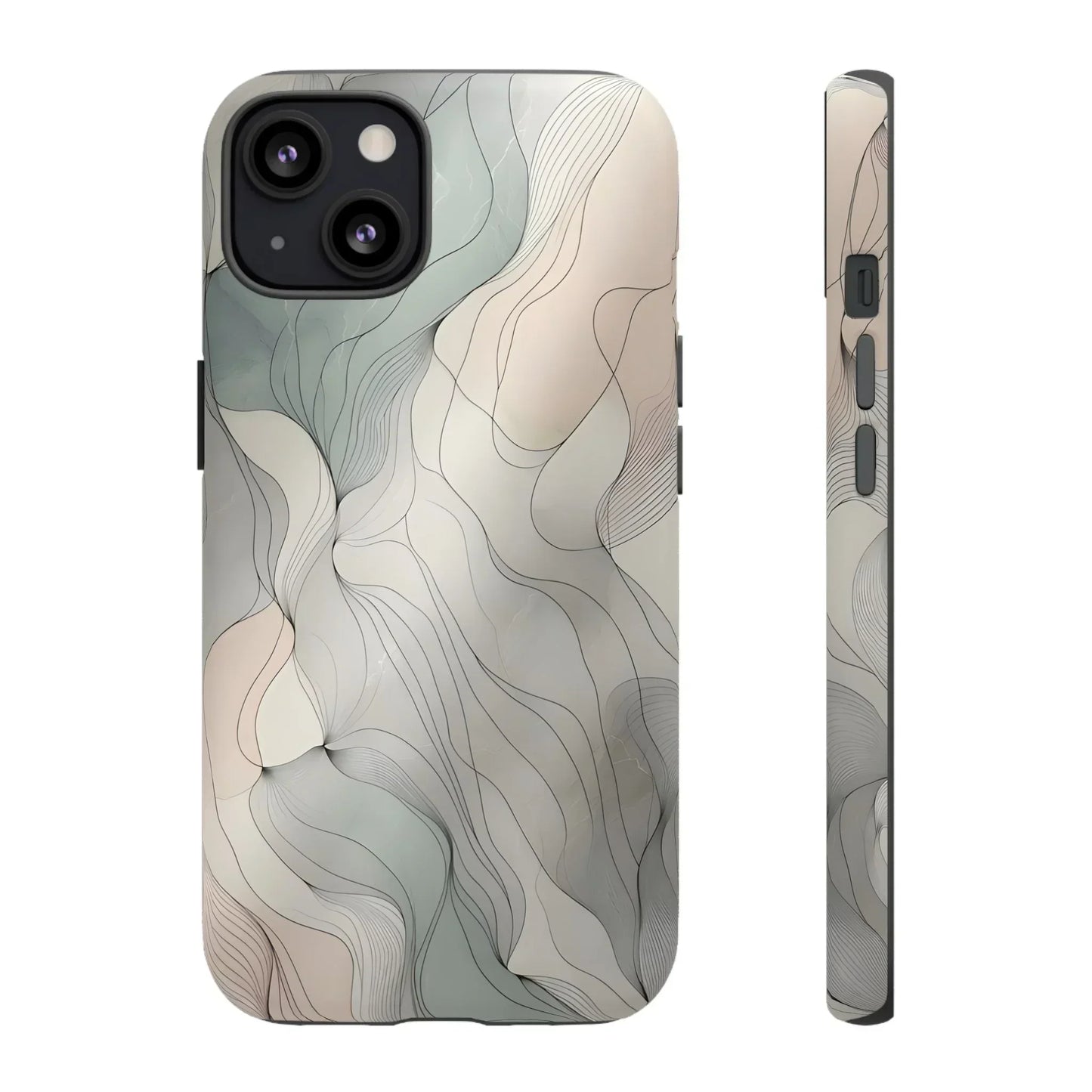 Pastel Wave Phone Case – Minimalist Design for iPhone & Pixel - KarArmDesign