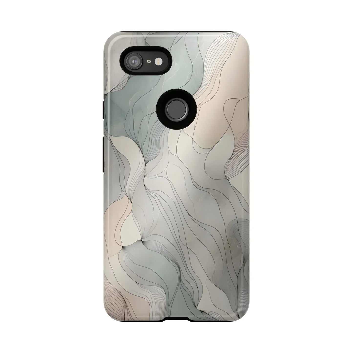 Pastel Wave Phone Case – Minimalist Design for iPhone & Pixel - KarArmDesign