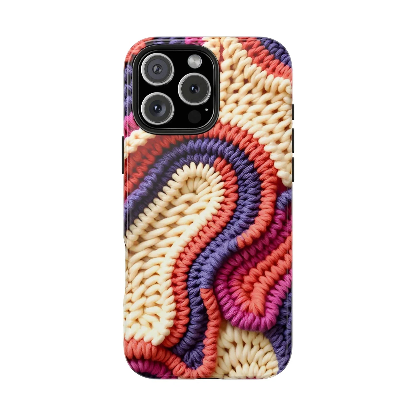 Handwoven Textile Art Phone Case for iPhone 7-16 and Galaxy S21-S24 Models - KarArmDesign