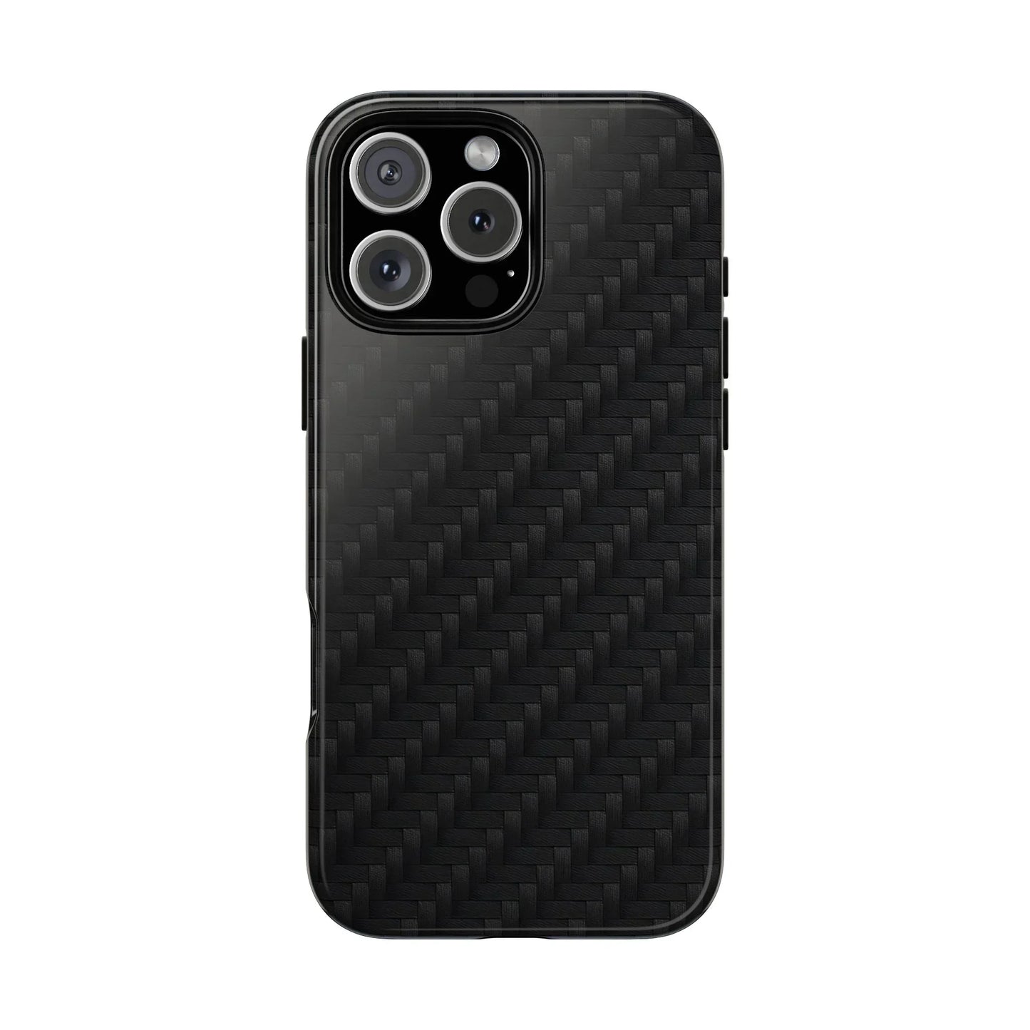 Black Carbon Phone Case Tough Case for iPhone 8-16 and Google Pixel up to 9 Models - KarArmDesign