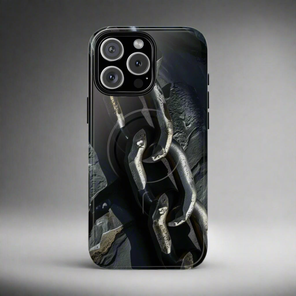 “Iron Chain” Tough Magnetic Phone Case for iPhone 14-16 Models - KarArmDesign