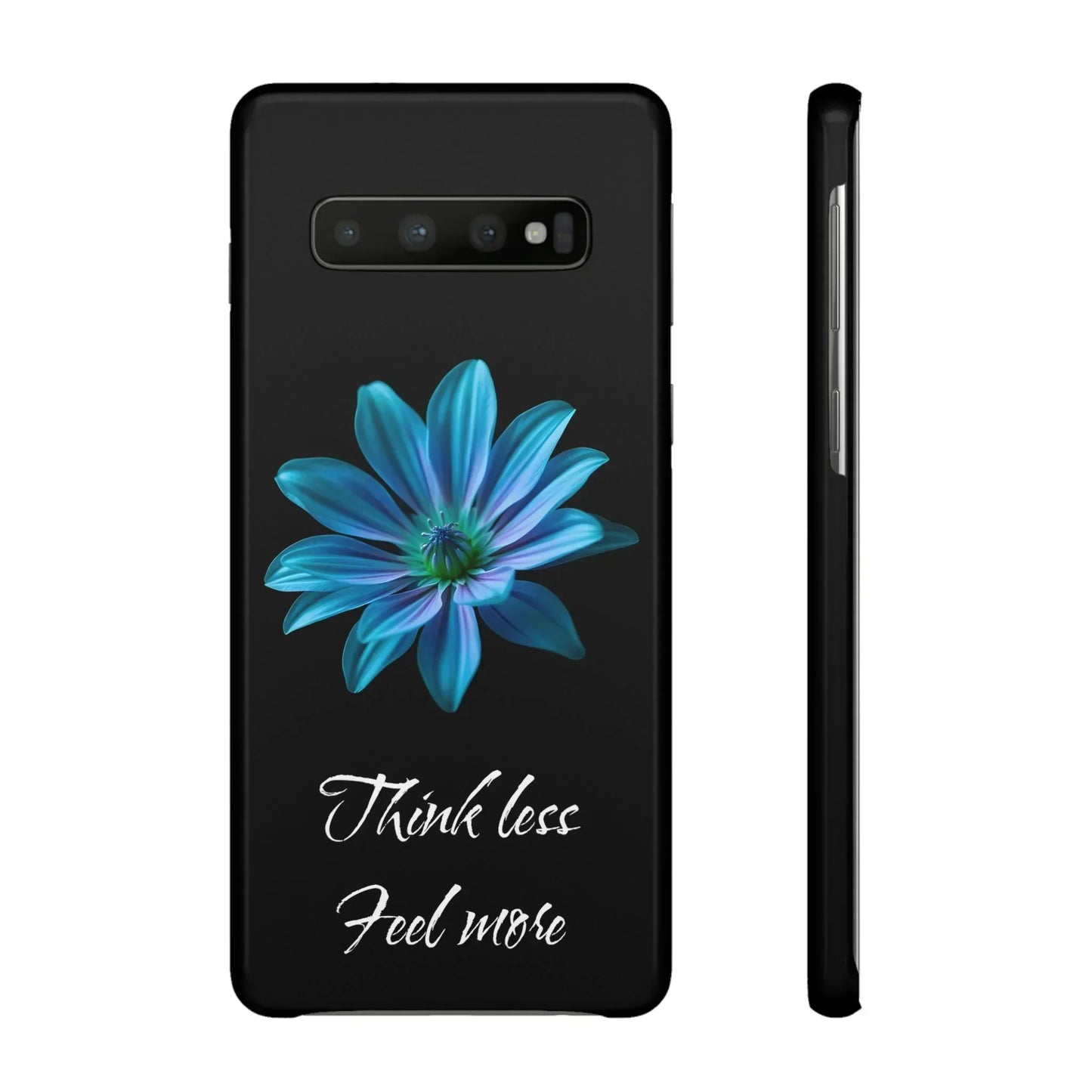 Inspirational Floral Phone Case – “Think Less, Feel More” Design Case for iPhone & Galaxy - KarArmDesign