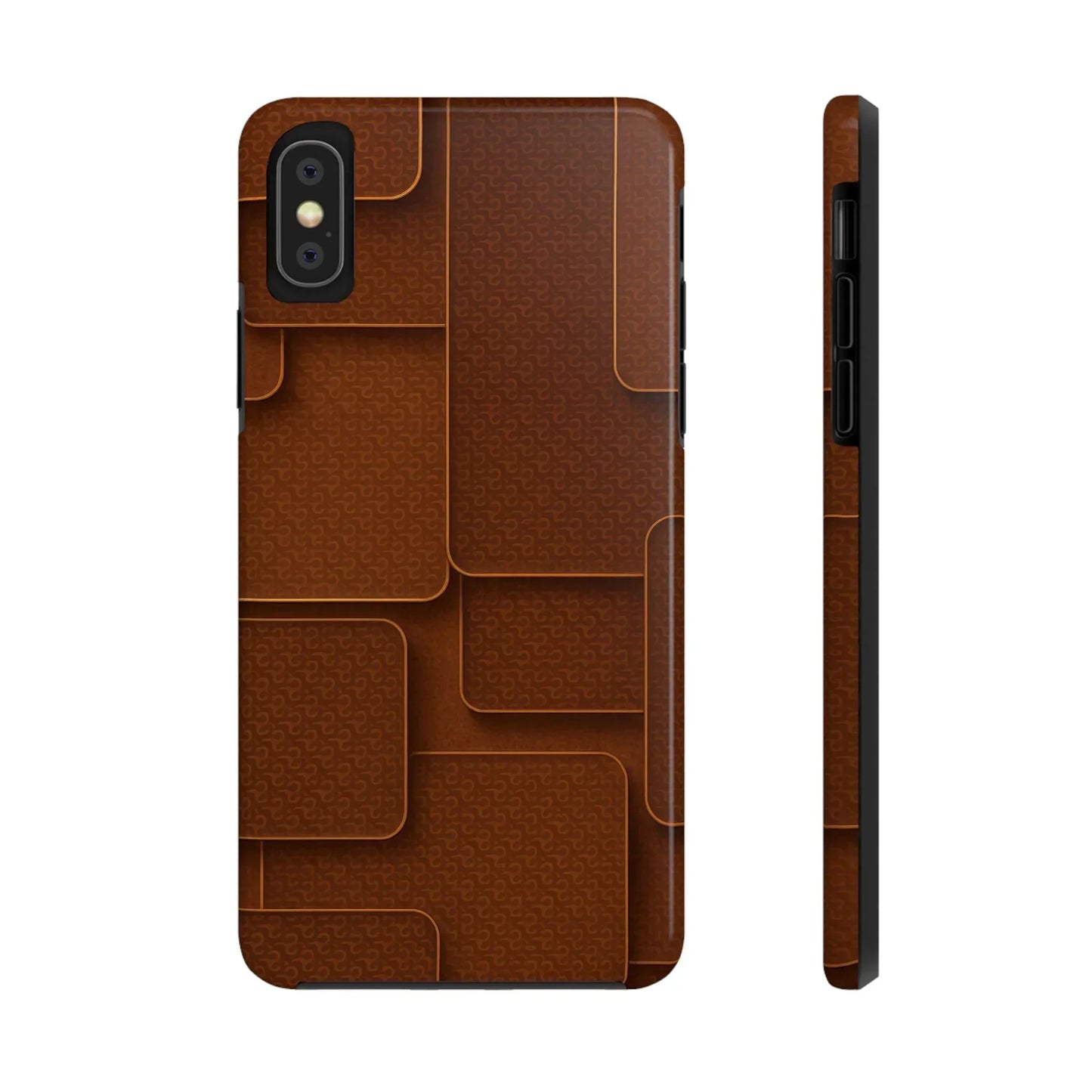 Textured Brown Phone Case for iPhone 7-16 and Samsung Galaxy S21-S24 Models - KarArmDesign