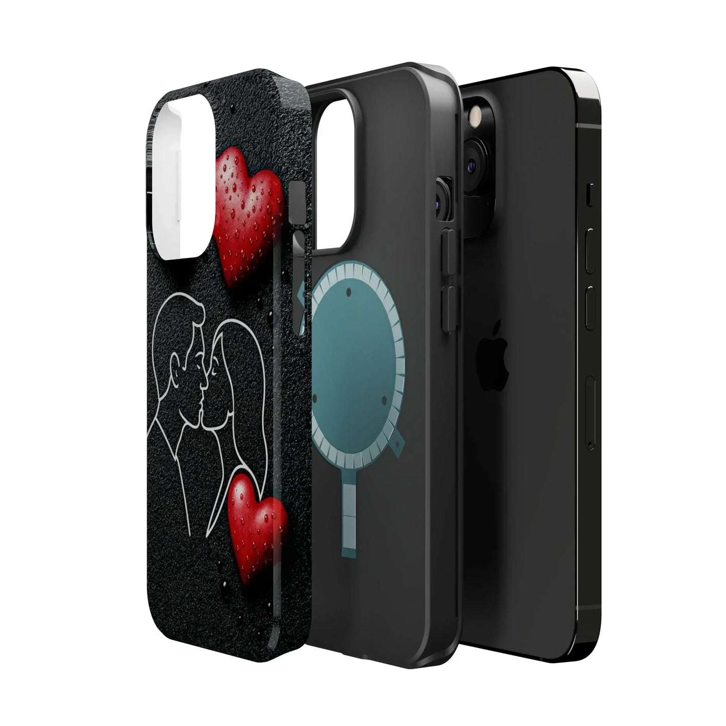 Midnight Kiss Phone Case for iPhone 13-16 Models - KarArmDesign