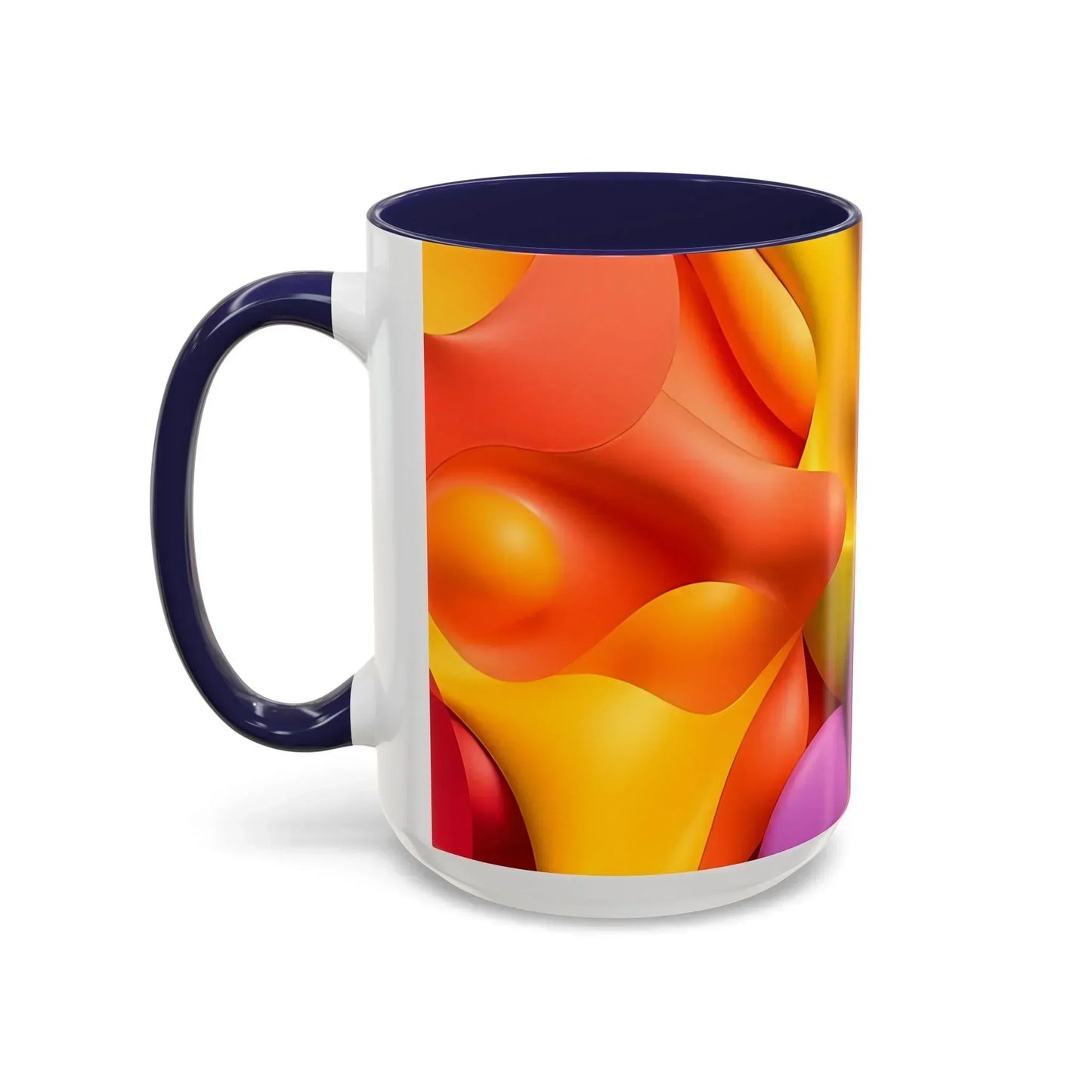 Bold Geometric Accent Coffee Ceramic Mug - KarArmDesign