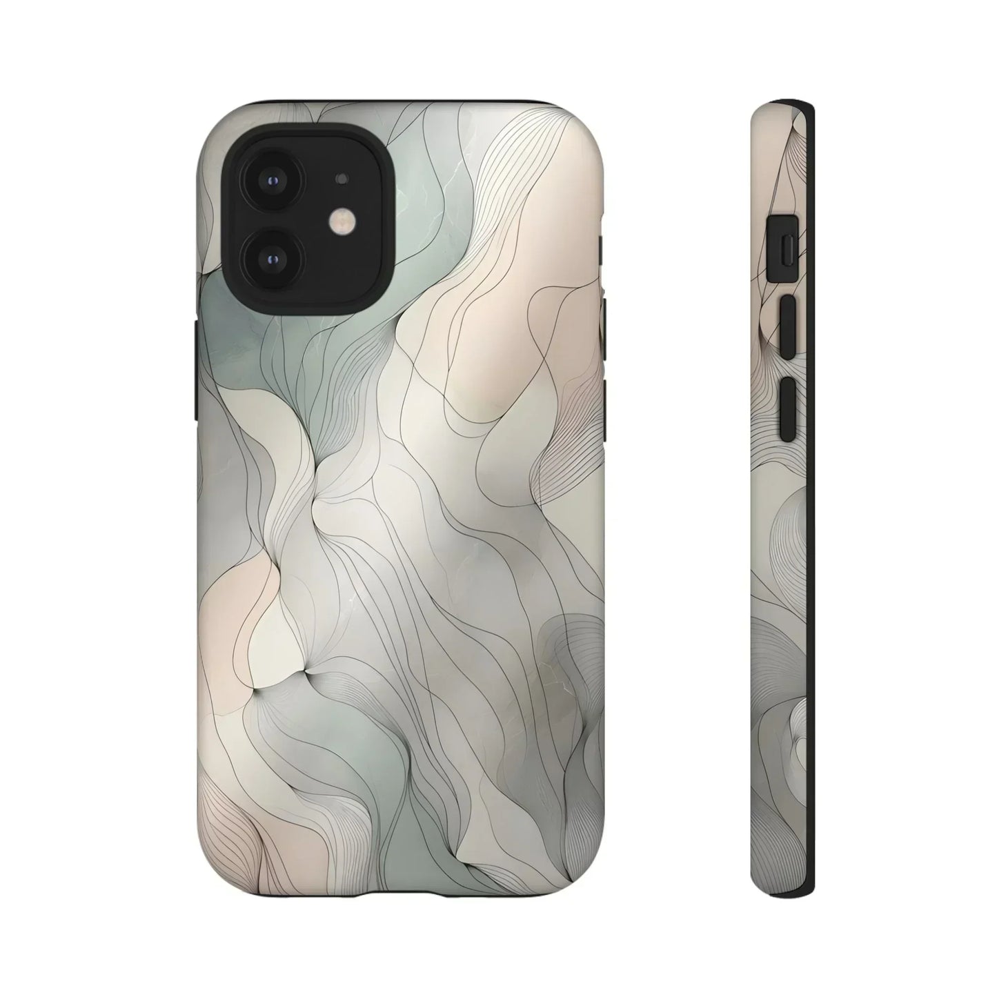 Pastel Wave Phone Case – Minimalist Design for iPhone & Pixel - KarArmDesign