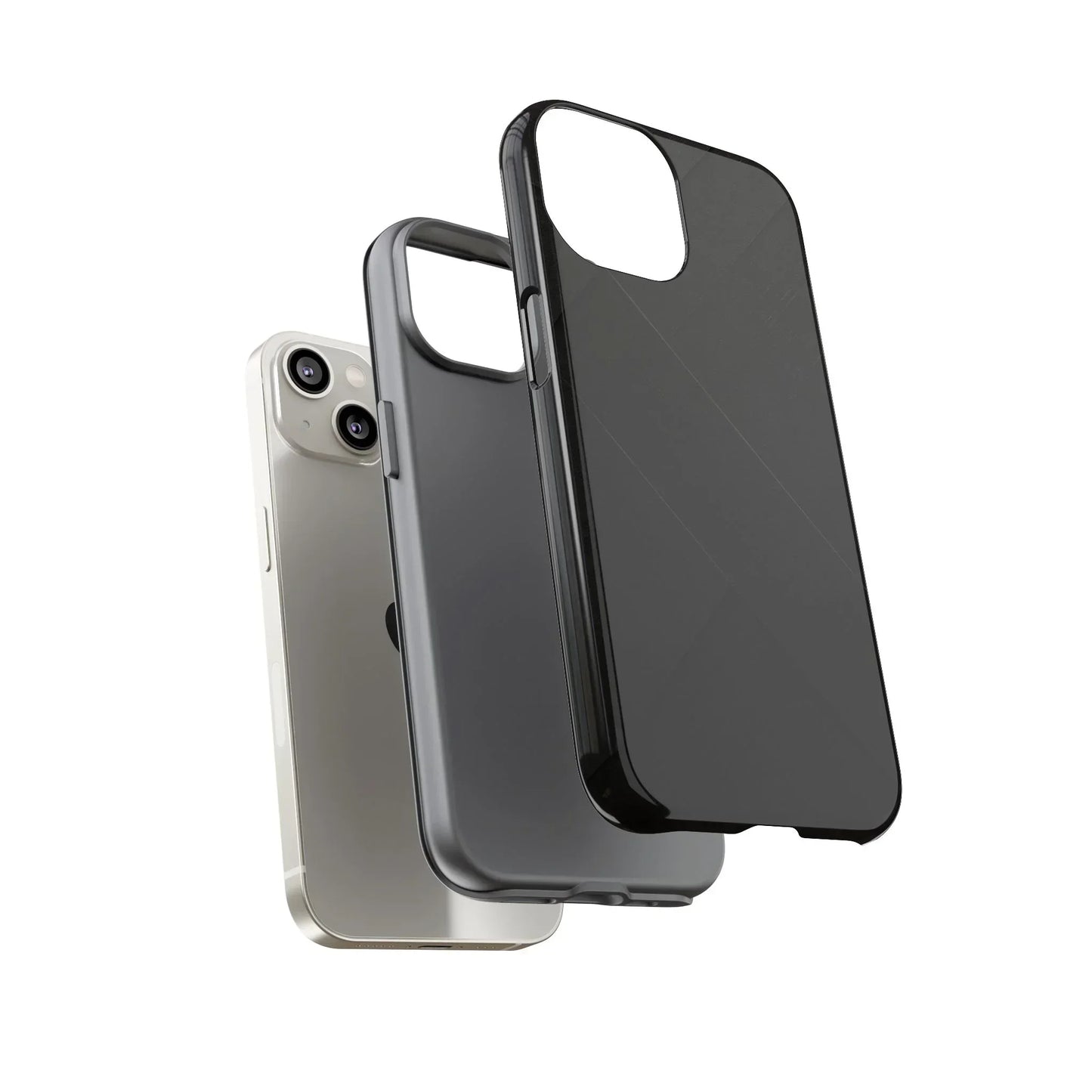 Matte Black Diagonal Line Phone Case for iPhone 8-16 and Galaxy S10-S25 Models - KarArmDesign