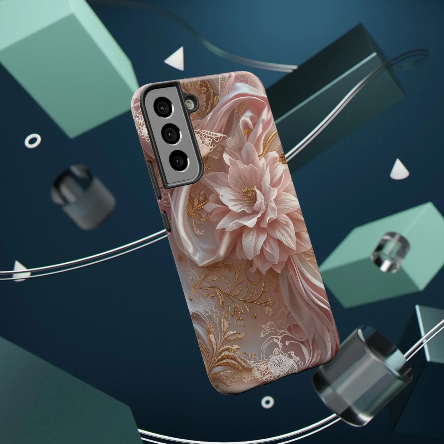 Elegant Floral Impact-Resistant Phone Case for iPhone 12-16 and Samsung Galaxy S21-S22 Models - KarArmDesign