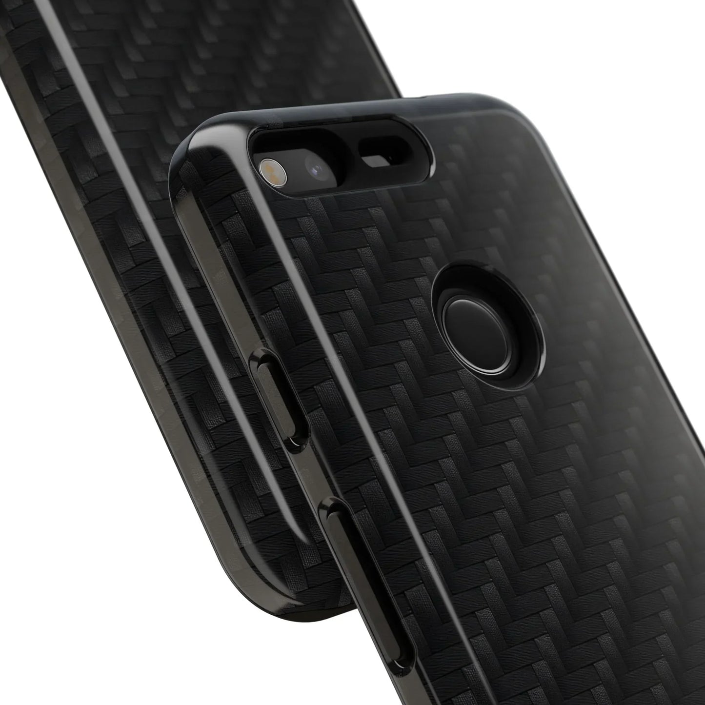 Black Carbon Phone Case Tough Case for iPhone 8-16 and Google Pixel up to 9 Models - KarArmDesign