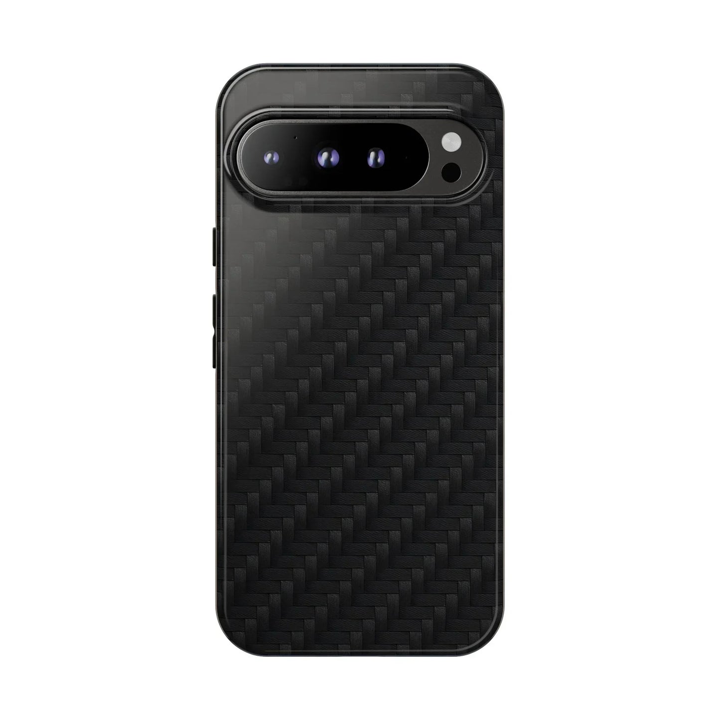 Black Carbon Phone Case Tough Case for iPhone 8-16 and Google Pixel up to 9 Models - KarArmDesign