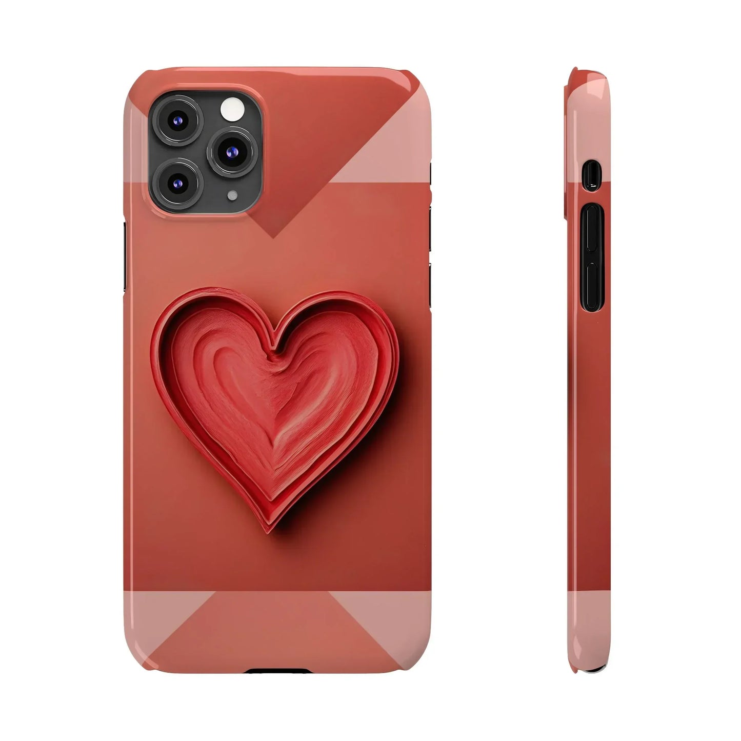 Heart Design Phone Case for iPhone X to 16 Series - KarArmDesign