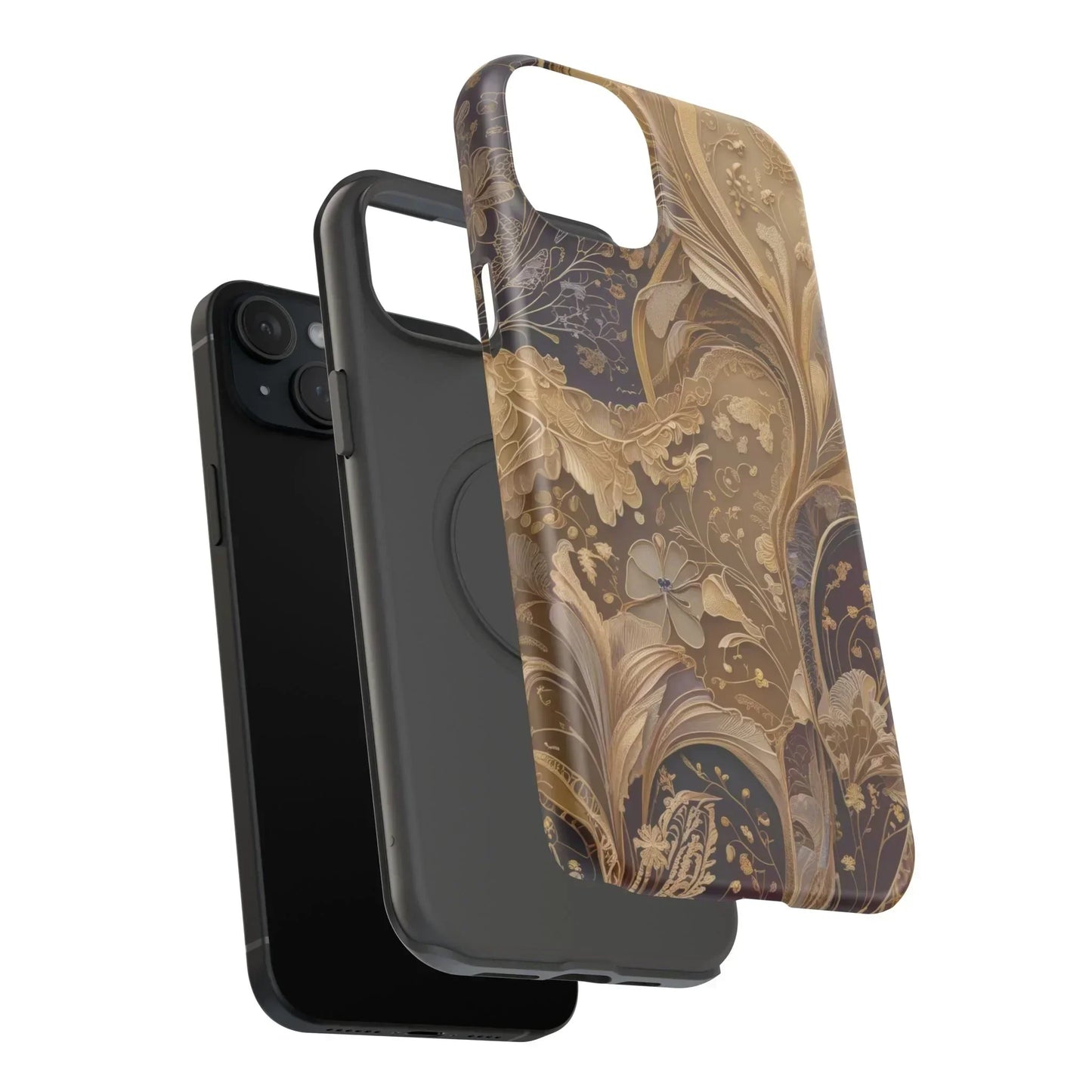 Botanical Luxury Design Impact-Resistant Phone Case for iPhone 12-16 and Galaxy S21-S22 Models - KarArmDesign