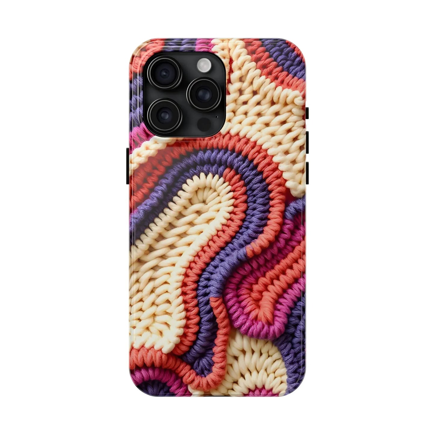 Handwoven Textile Art Phone Case for iPhone 7-16 and Galaxy S21-S24 Models - KarArmDesign