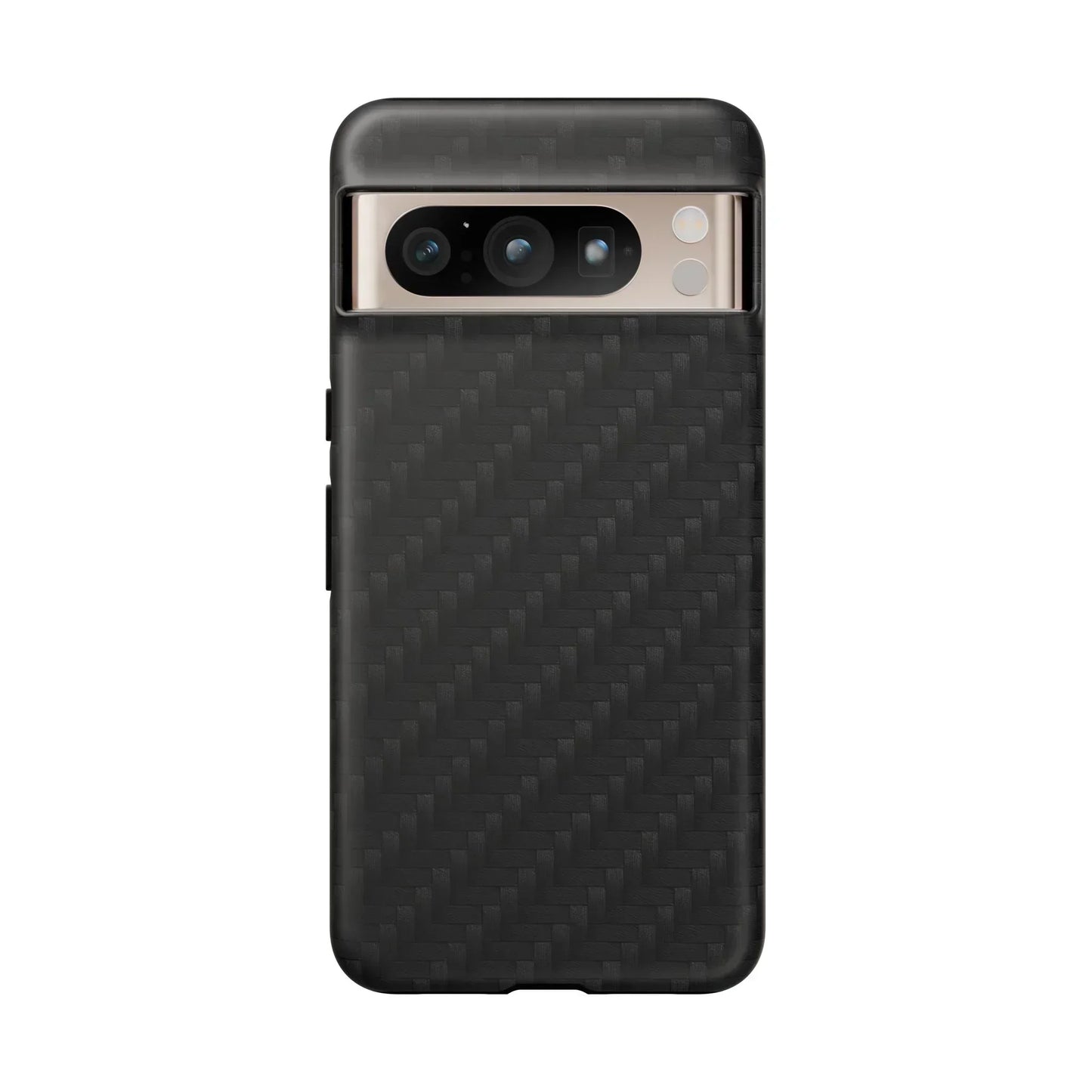 Black Carbon Phone Case Tough Case for iPhone 8-16 and Google Pixel up to 9 Models - KarArmDesign