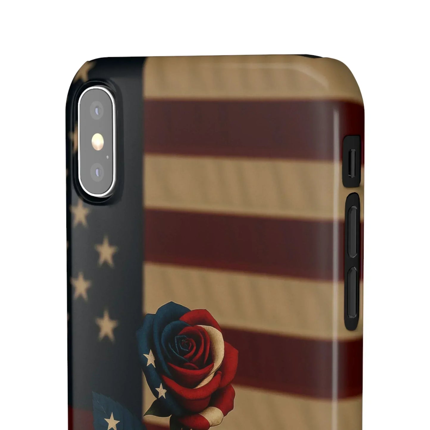 American Rose Flag Phone Case for iPhone 7-16 and Samsung Galaxy S10-S24 Models - KarArmDesign