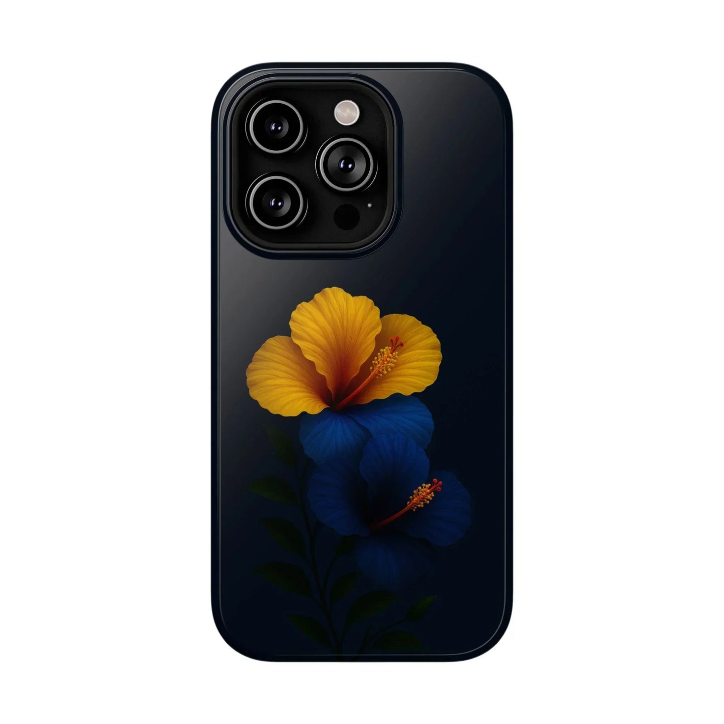 Elegant hibiscus phone case Impact-Resistant Cases for iPhone 12-16 and Samsung Galaxy S21-S22 Models - KarArmDesign