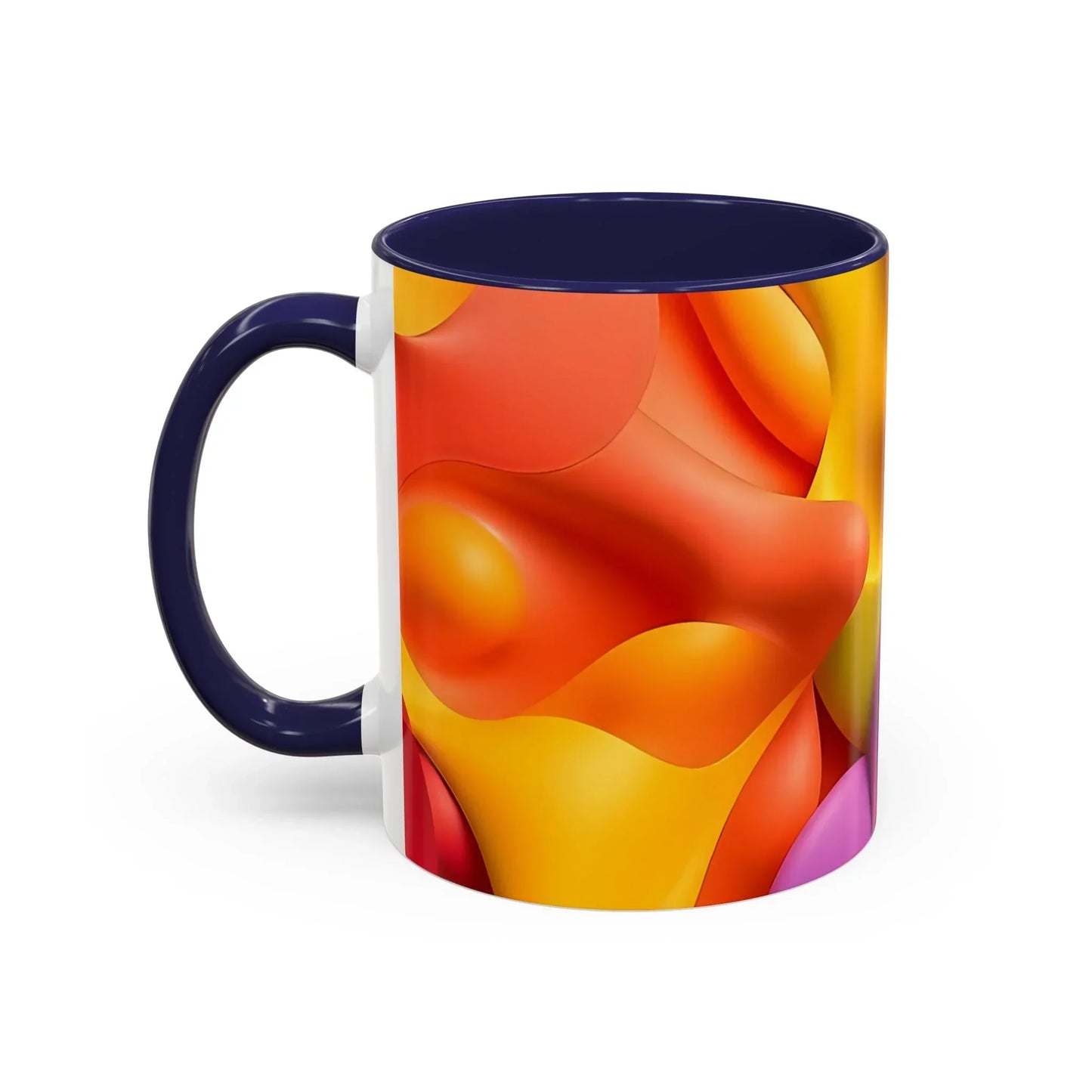 Bold Geometric Accent Coffee Ceramic Mug - KarArmDesign
