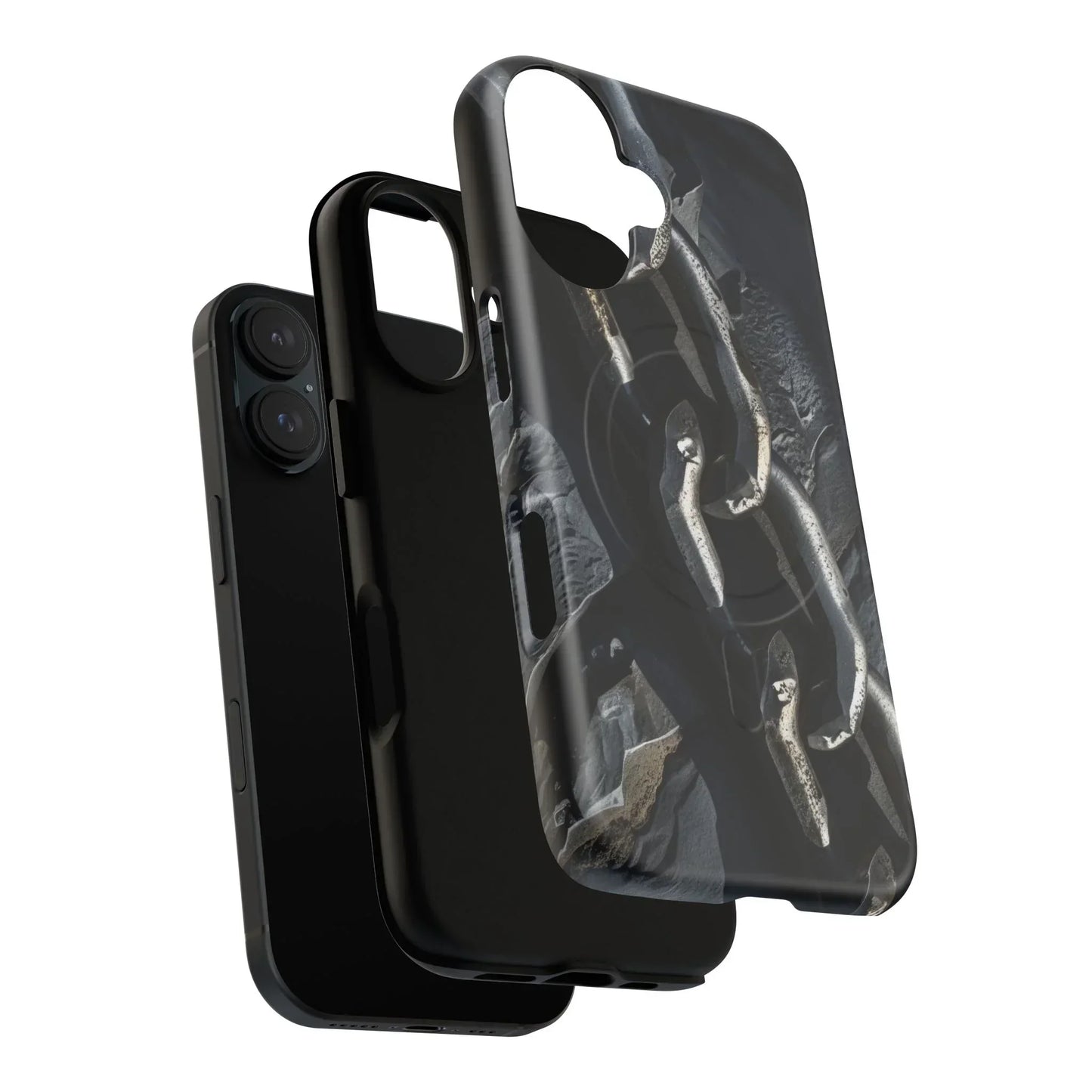 “Iron Chain” Tough Magnetic Phone Case for iPhone 14-16 Models - KarArmDesign