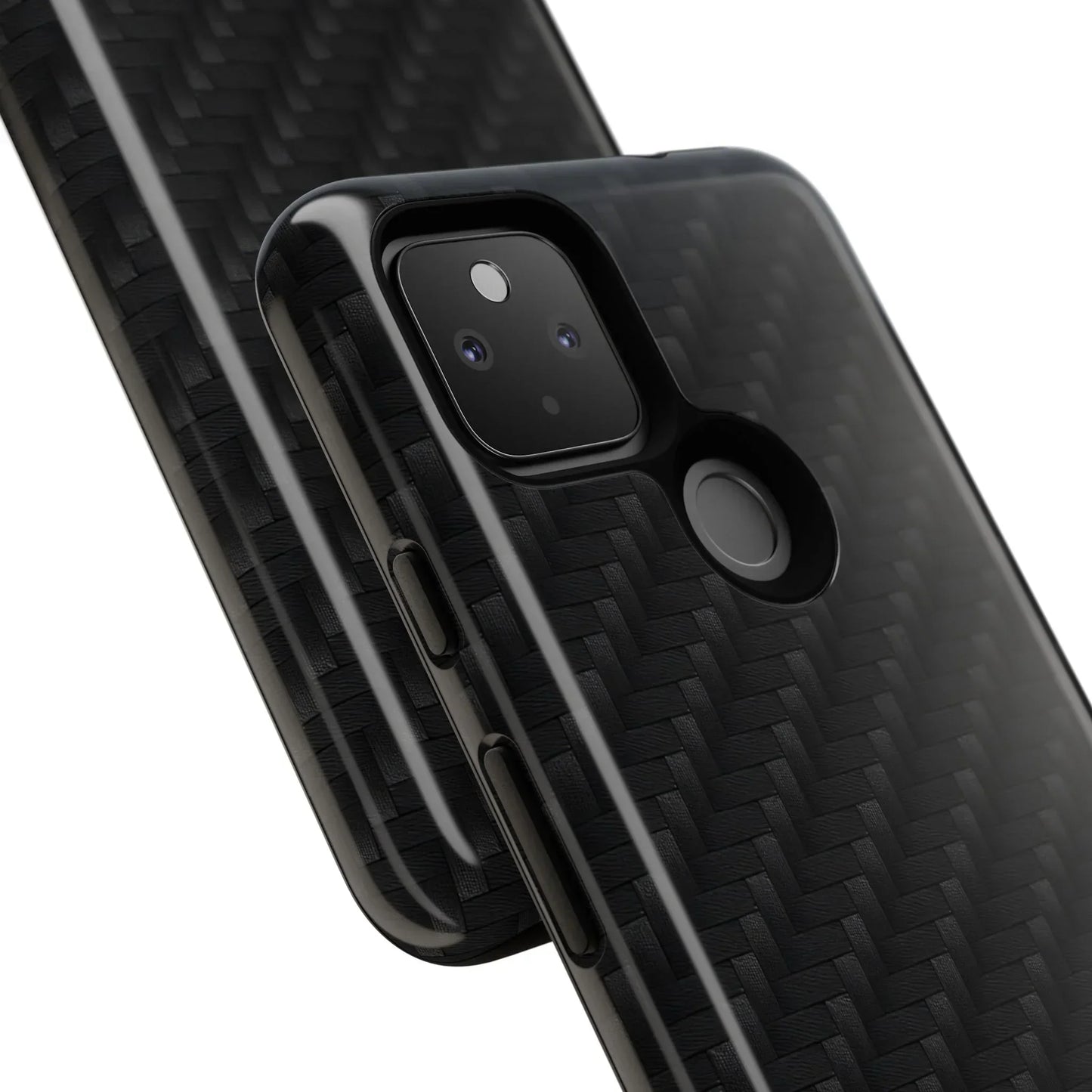 Black Carbon Phone Case Tough Case for iPhone 8-16 and Google Pixel up to 9 Models - KarArmDesign