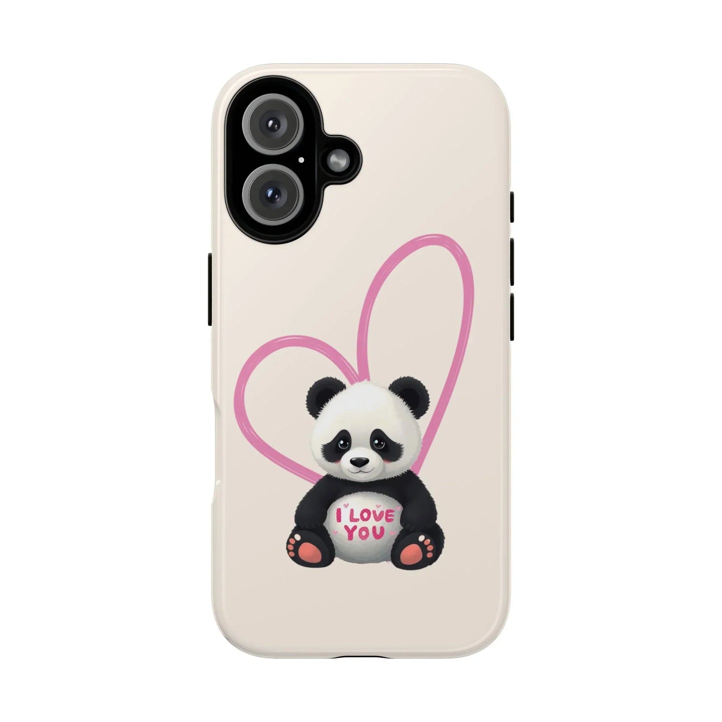Cute Panda Heart Love Phone Case for iPhone 8-16 Models - KarArmDesign