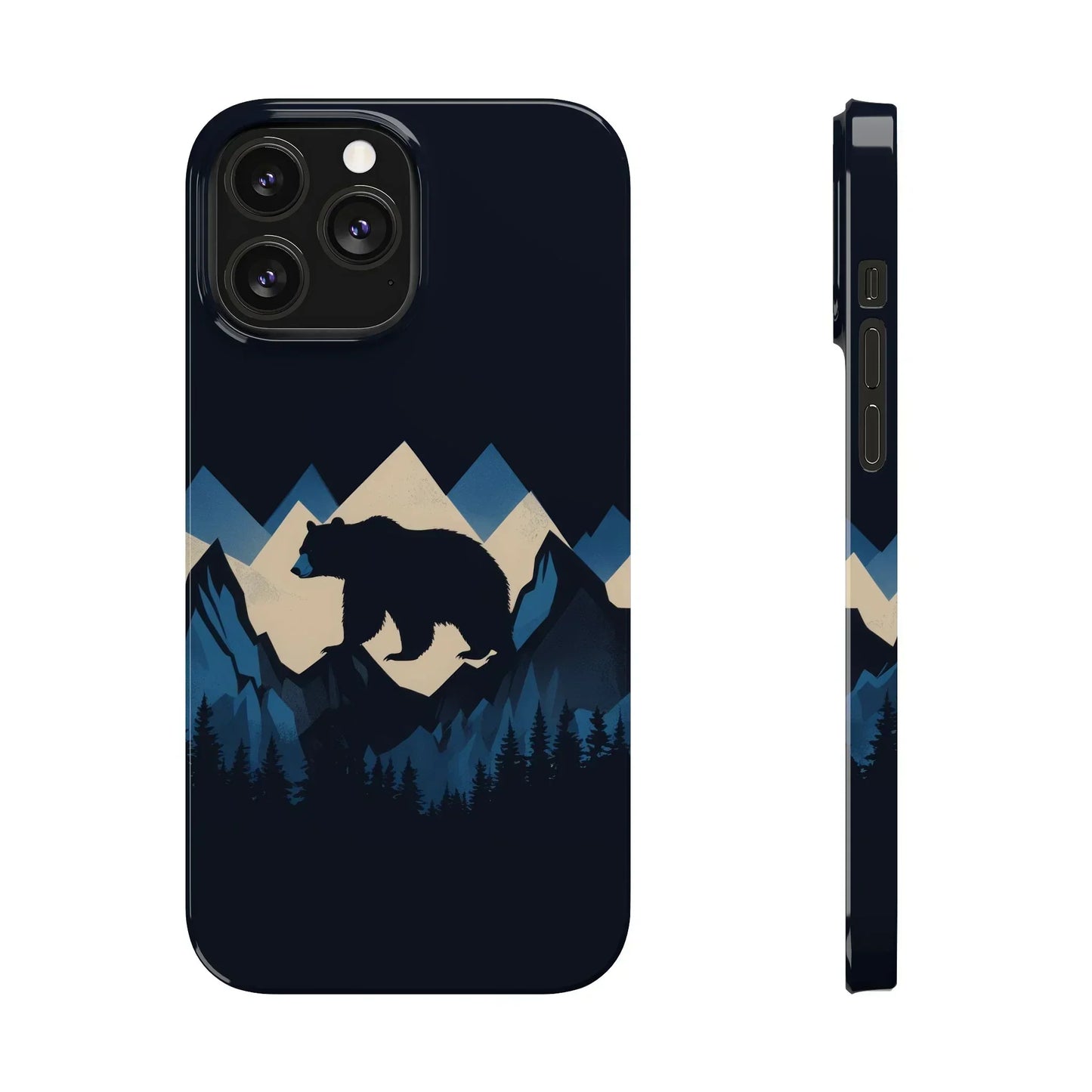 Wild Bear in the Peaks – Mountain Adventure Slim Phone Case for iPhone 7-16 Models - KarArmDesign
