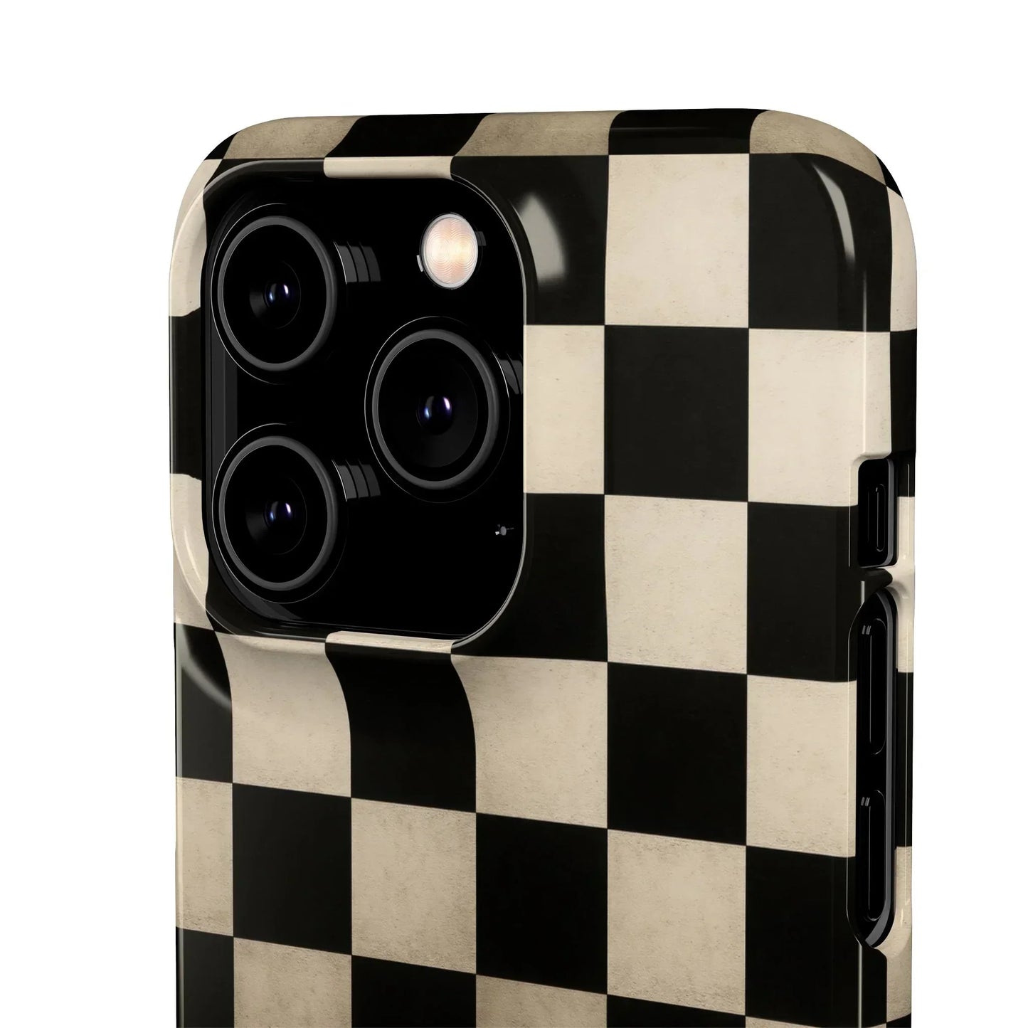 Stylish Matte Checker Phone Case for iPhone 7-16 and Samsung Galaxy S10-S24 Models - KarArmDesign