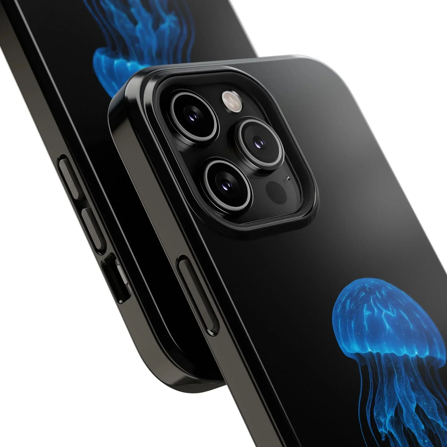 Blue Jellyfish Phone Case for iPhone 12-16 and Samsung Galaxy S21-S22 Models - KarArmDesign