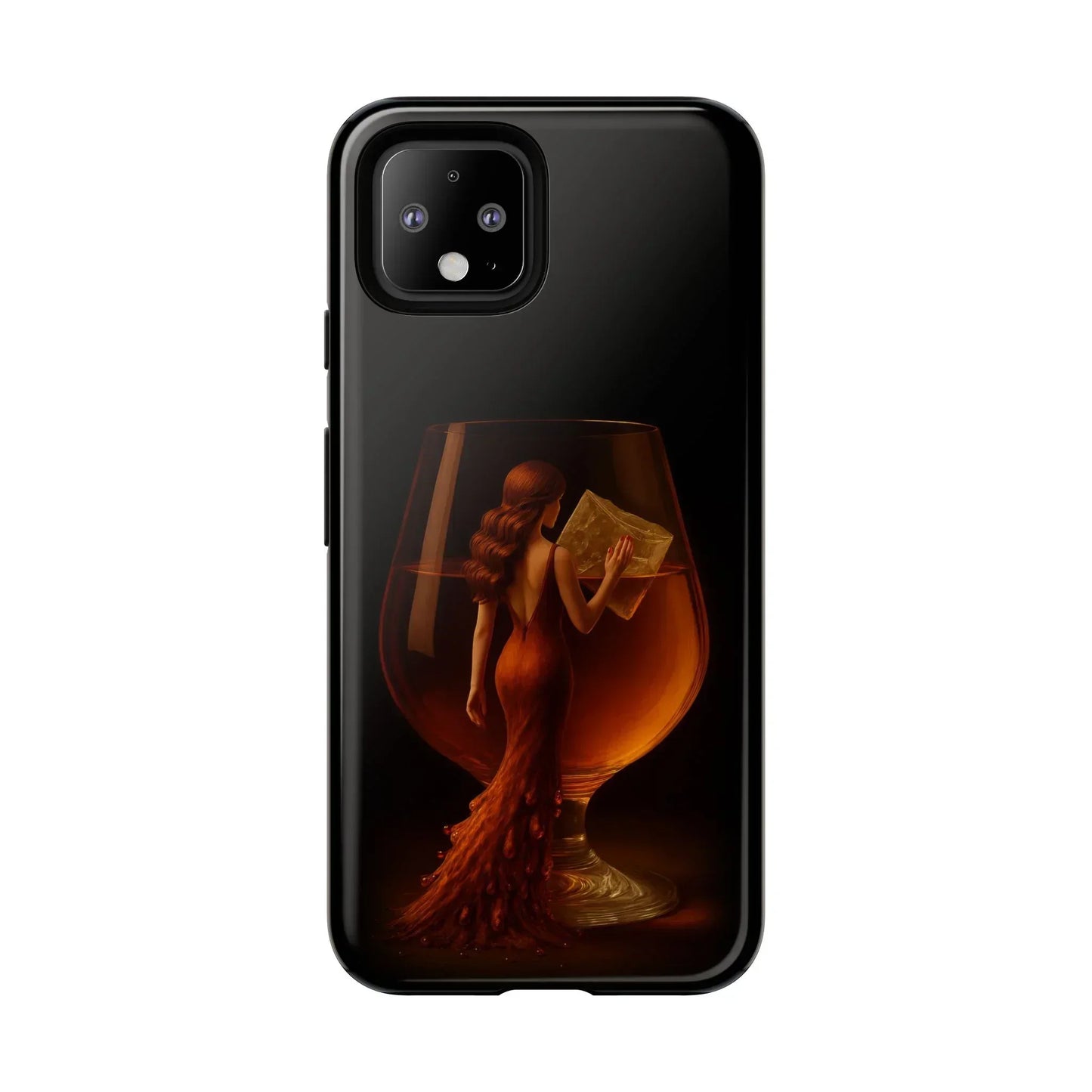 Elegant Midnight Lady Phone Case for iPhone 8-16 and Google Pixel up to 9 Models - KarArmDesign