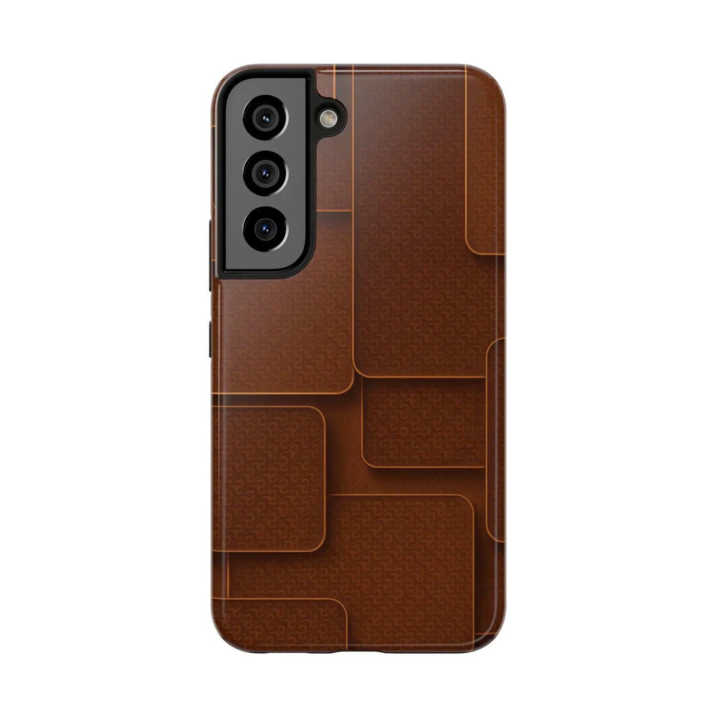 Textured Brown Phone Case for iPhone 7-16 and Samsung Galaxy S21-S24 Models - KarArmDesign