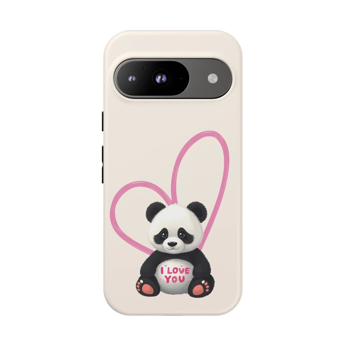 Cute Panda Heart Love Phone Case for Google Pixel up to 9 Models - KarArmDesign
