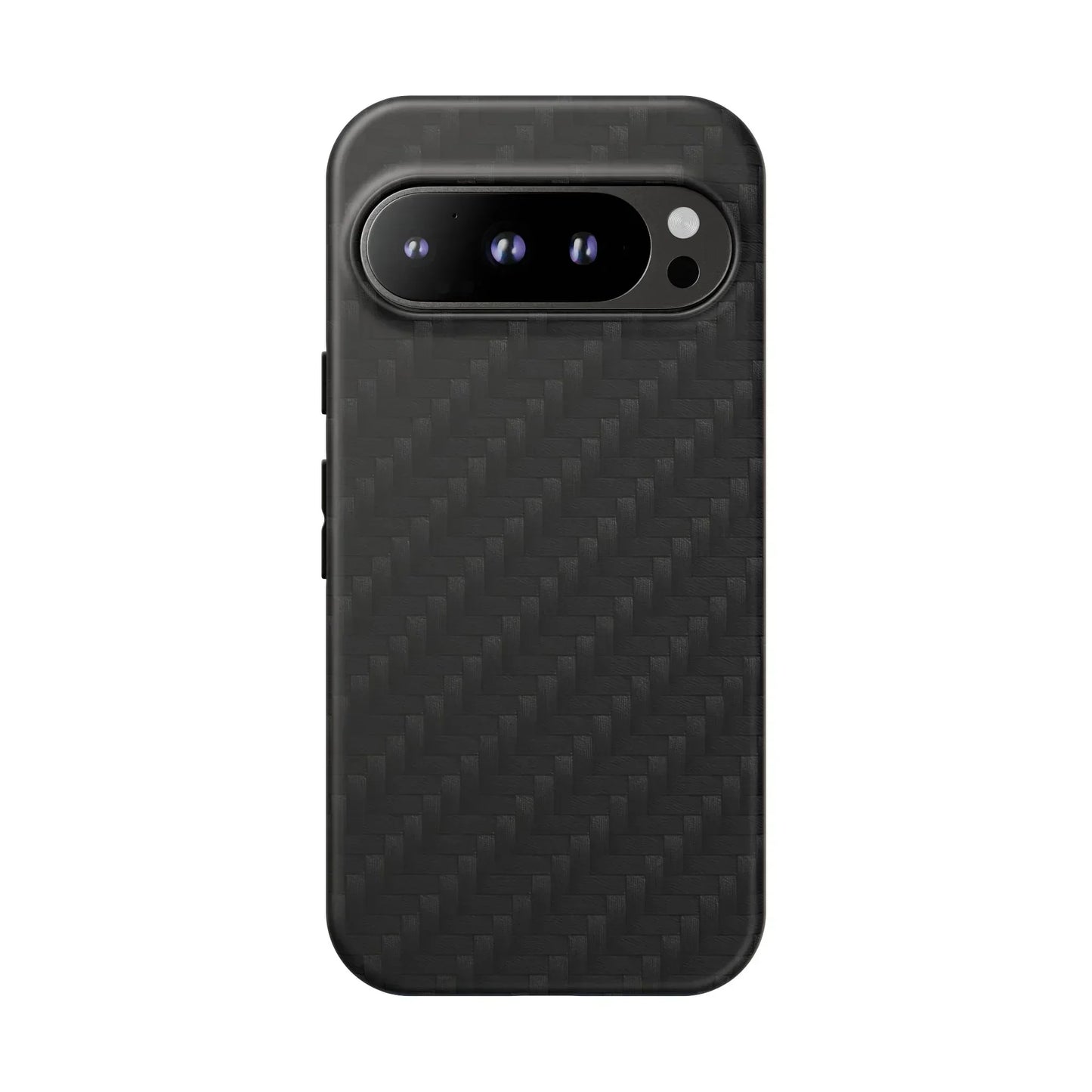 Black Carbon Phone Case Tough Case for iPhone 8-16 and Google Pixel up to 9 Models - KarArmDesign