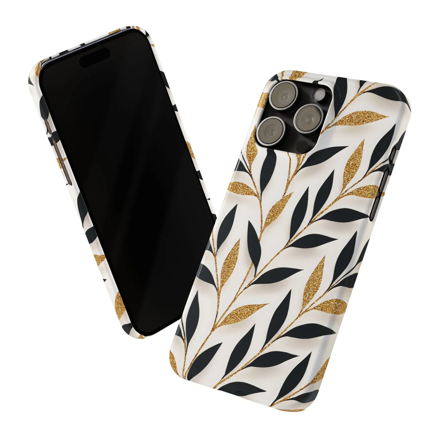 Botanical Gold Leaf Phone Case for iPhone 7-16 Models - KarArmDesign