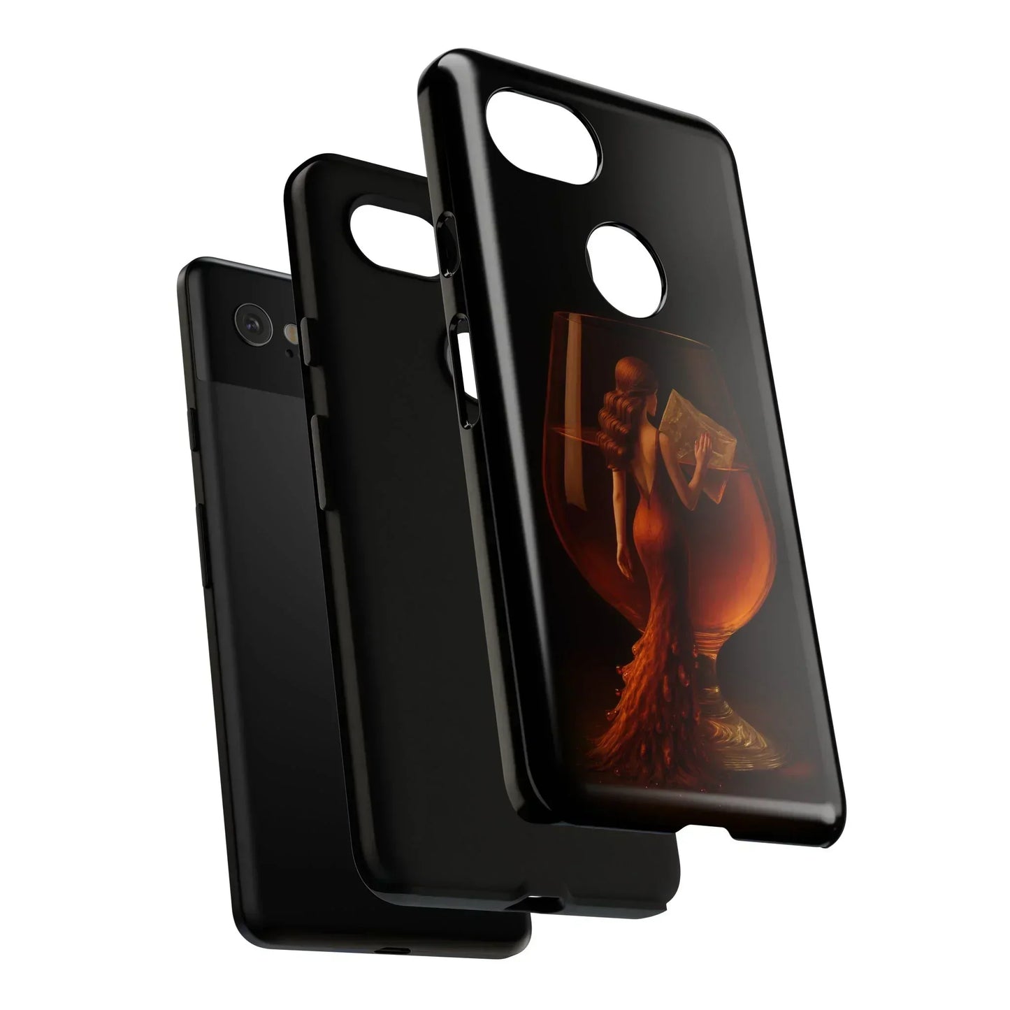 Elegant Midnight Lady Phone Case for iPhone 8-16 and Google Pixel up to 9 Models - KarArmDesign