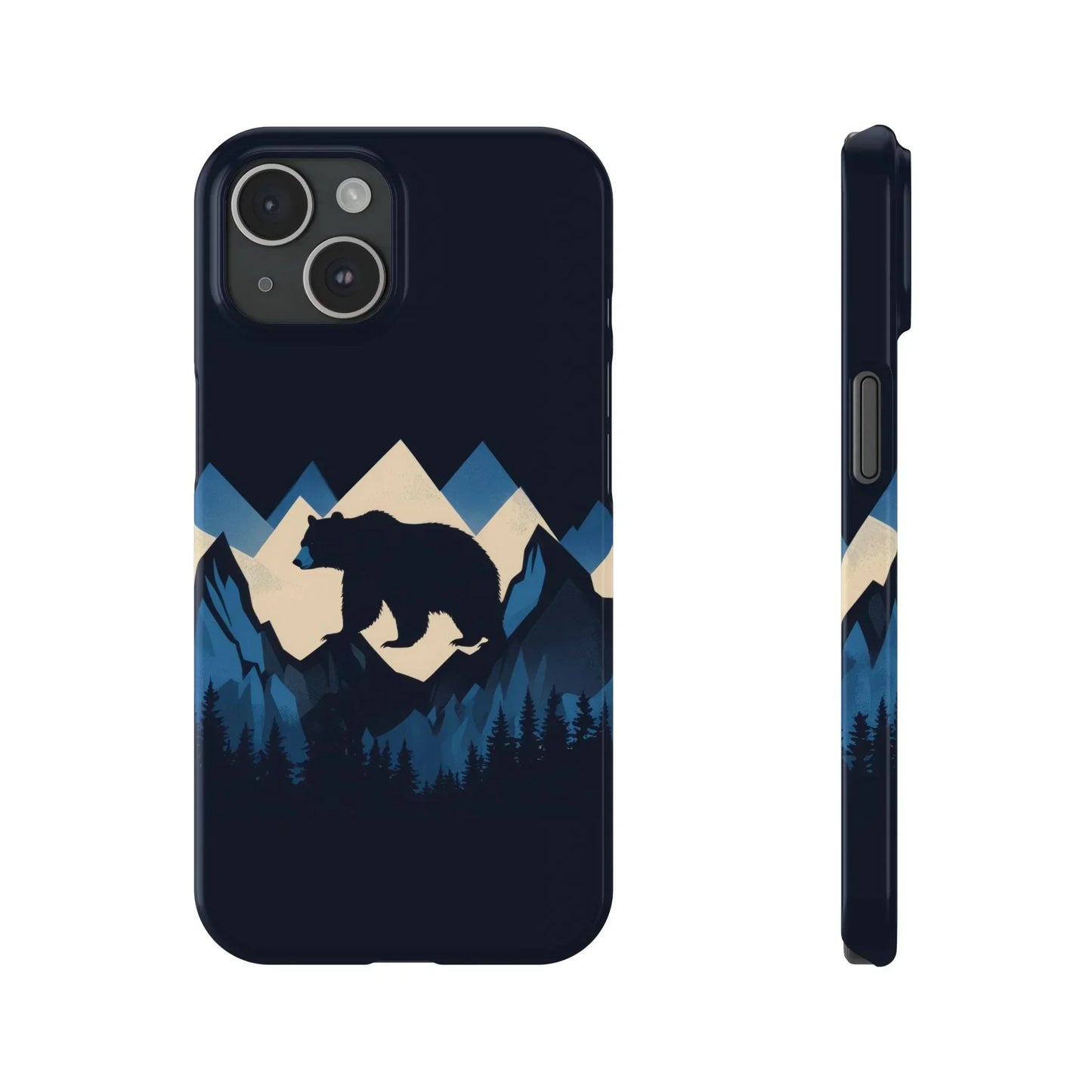 Wild Bear in the Peaks – Mountain Adventure Slim Phone Case for iPhone 7-16 Models - KarArmDesign