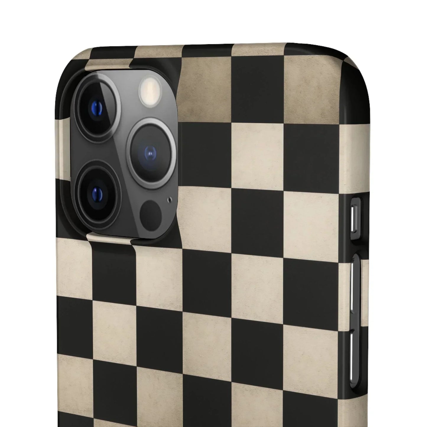 Stylish Matte Checker Phone Case for iPhone 7-16 and Samsung Galaxy S10-S24 Models - KarArmDesign