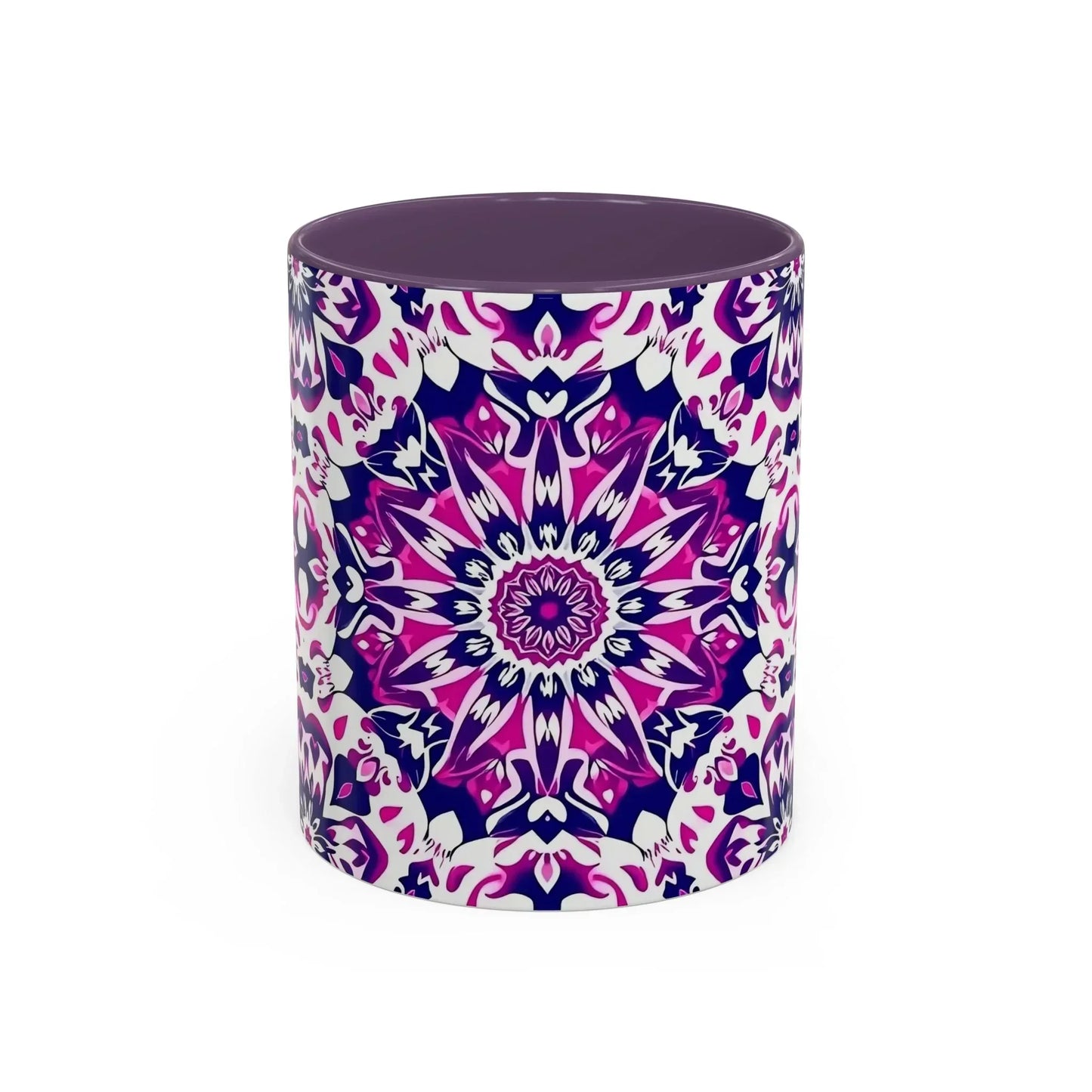 Vibrant Mandala Burst Ceramic Coffee Mug -11 & 15oz - KarArmDesign