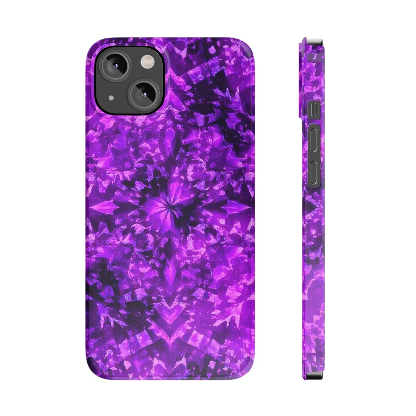 Vivid Purple Kaleidoscope Phone Case iPhone 7 to 16 Series Models - KarArmDesign