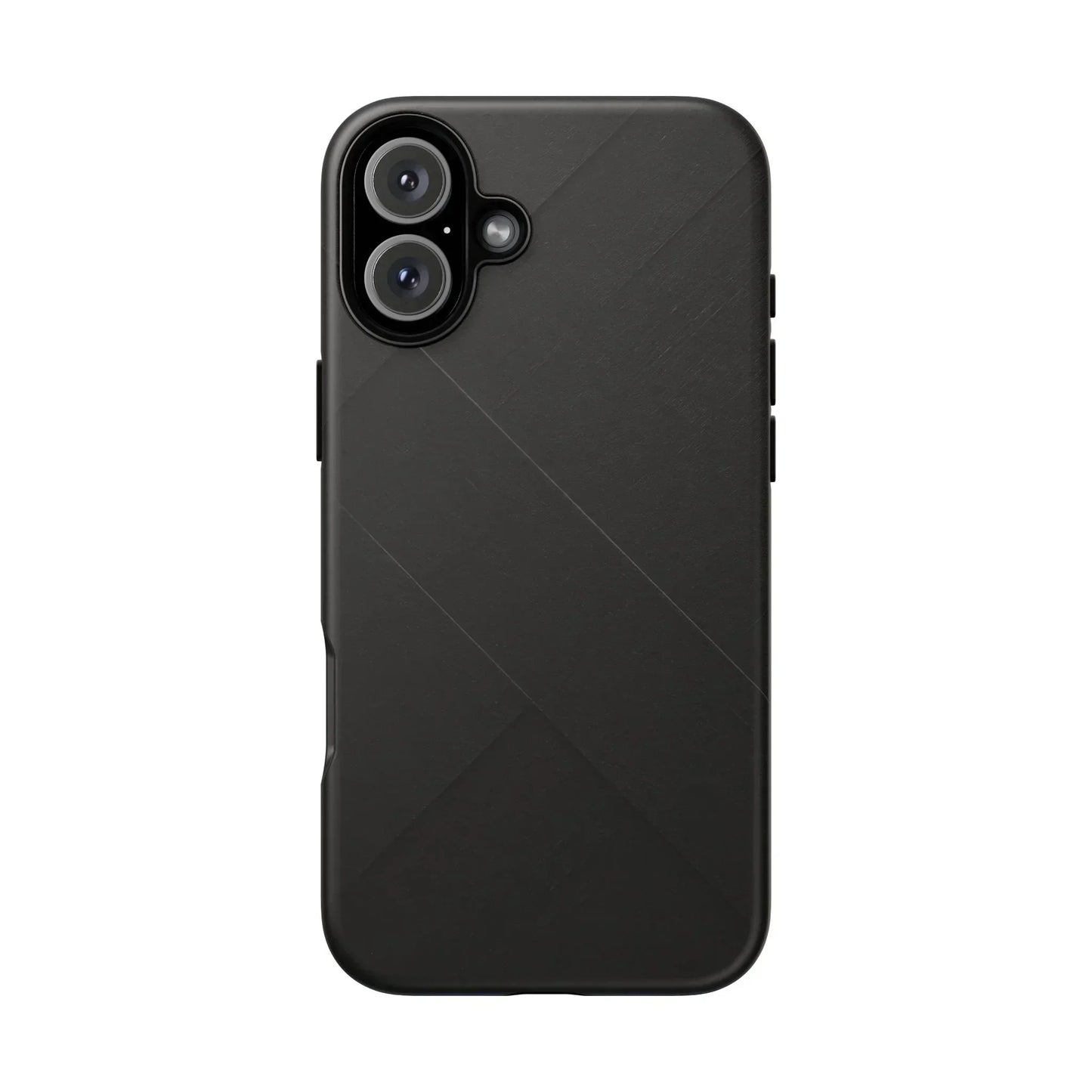 Matte Black Diagonal Line Phone Case for iPhone 8-16 and Galaxy S10-S25 Models - KarArmDesign