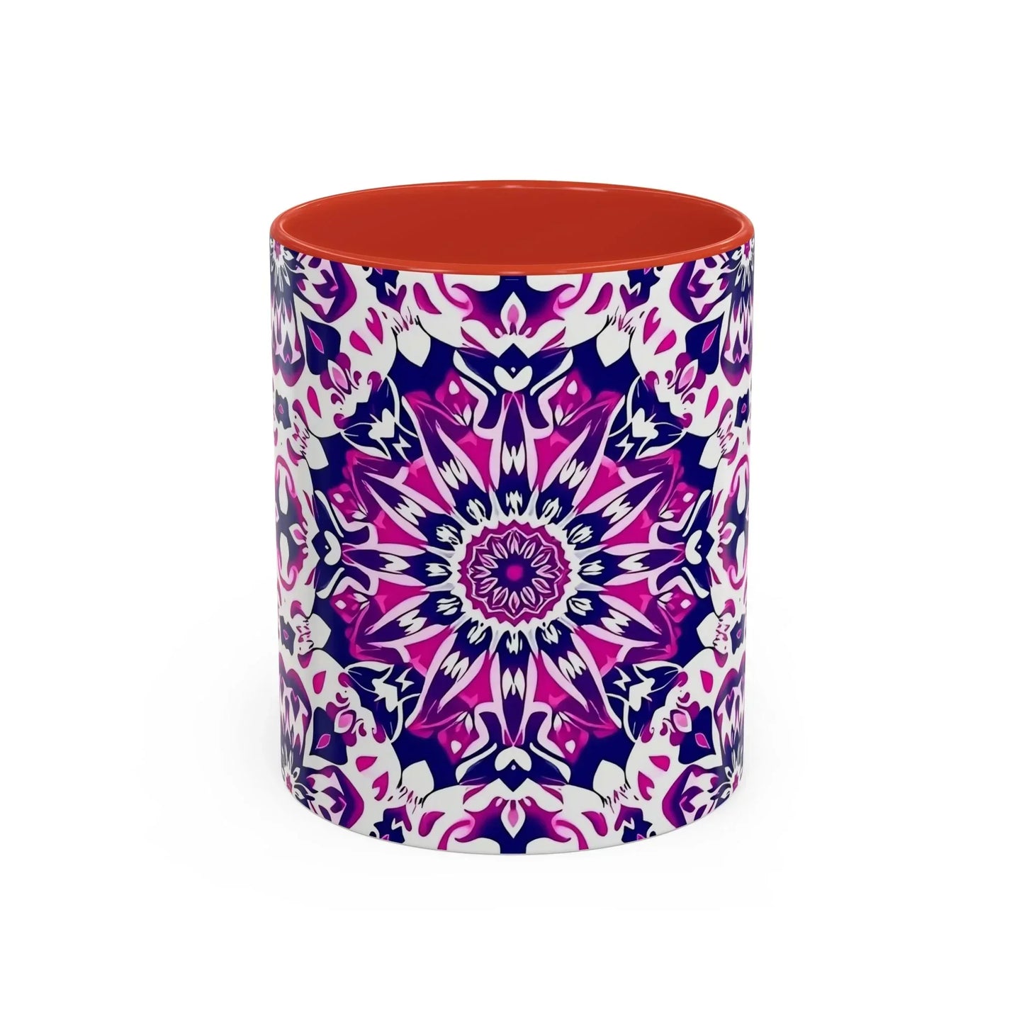 Vibrant Mandala Burst Ceramic Coffee Mug -11 & 15oz - KarArmDesign
