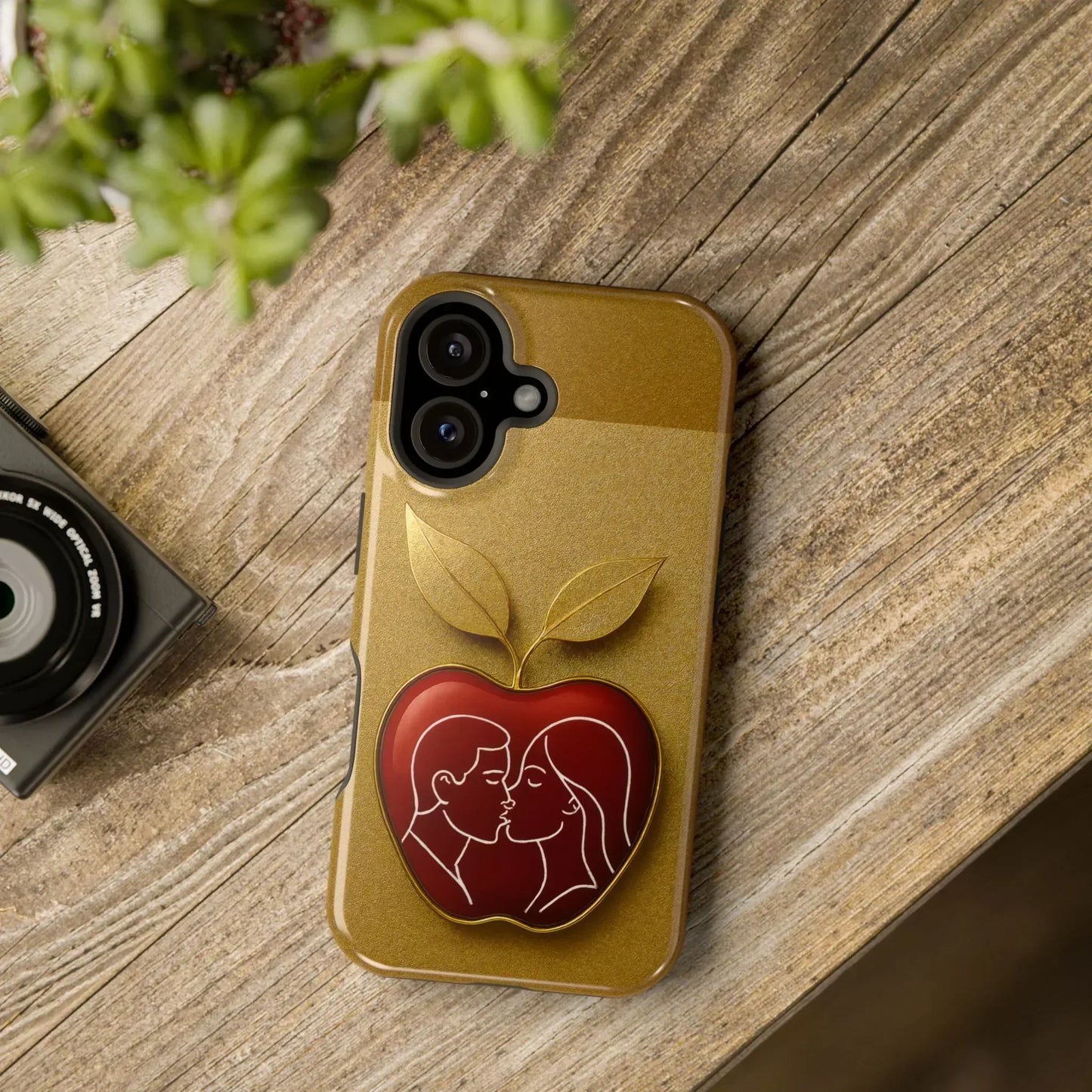 Romantic Apple Phone Case for iPhone 12-16 Models - KarArmDesign
