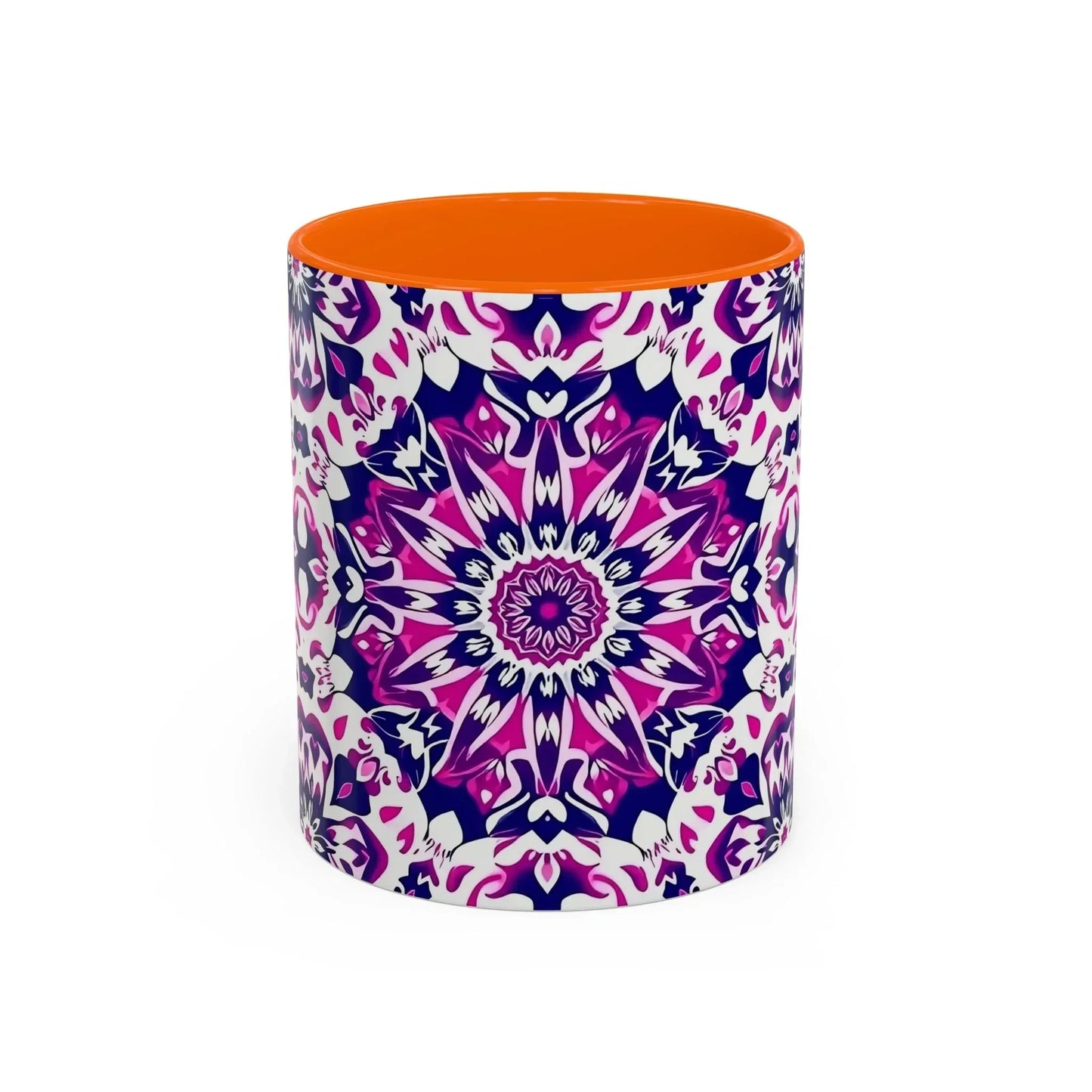 Vibrant Mandala Burst Ceramic Coffee Mug -11 & 15oz - KarArmDesign