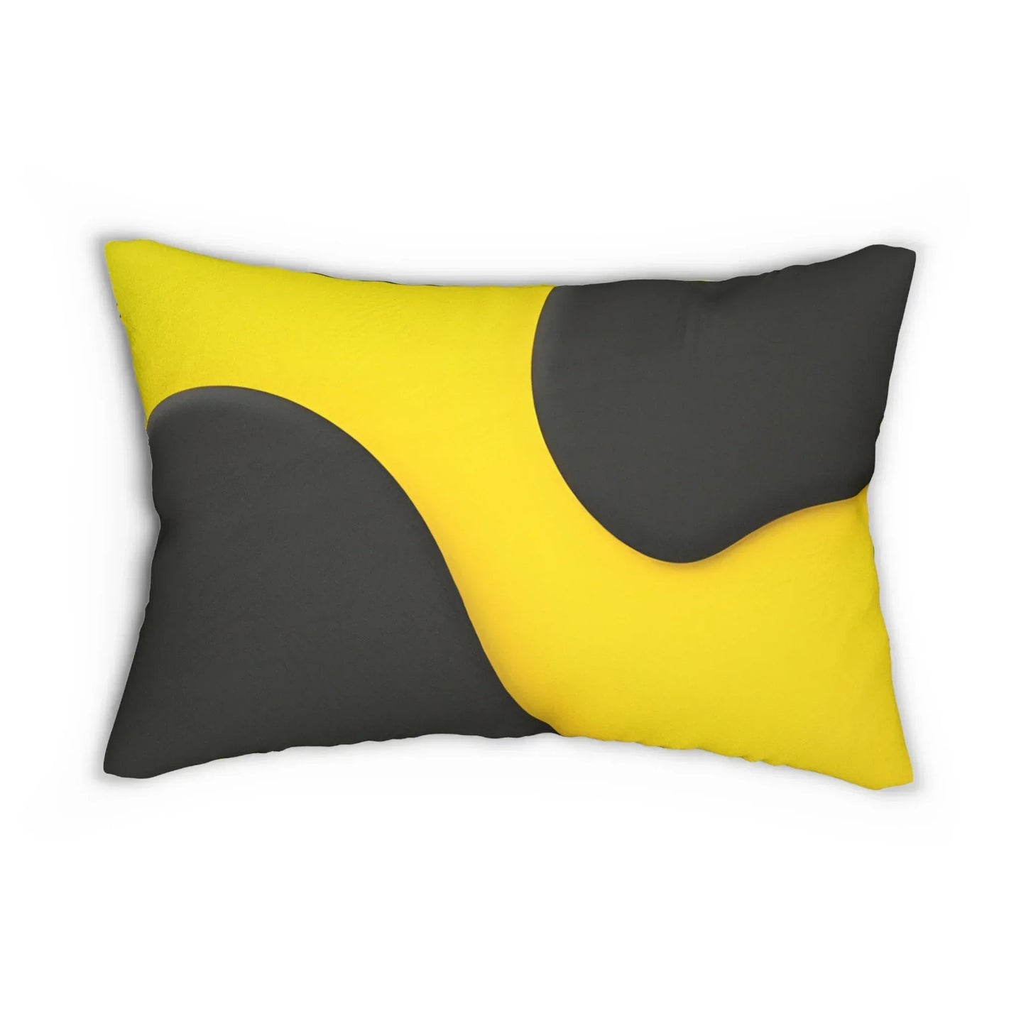 Stylish Yellow & Black Abstract Pillow - KarArmDesign