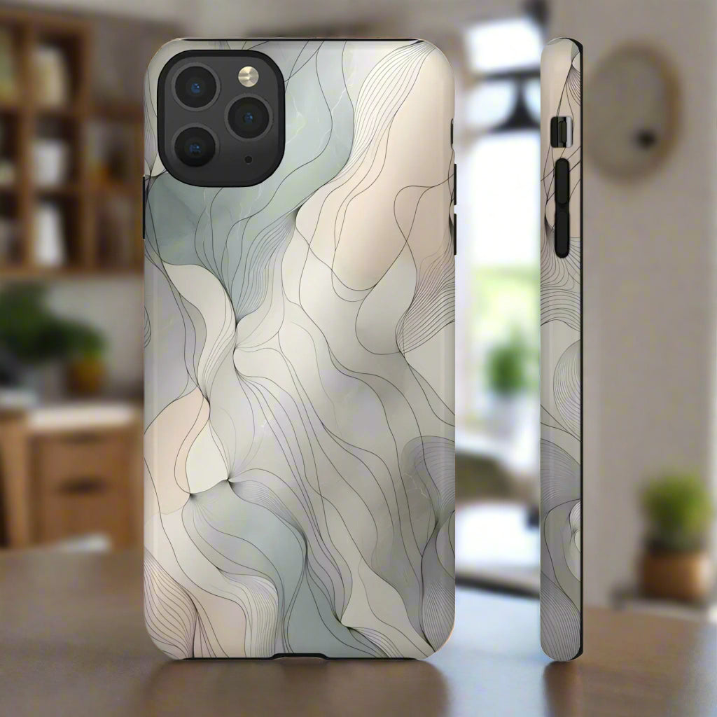 Pastel Wave Phone Case – Minimalist Design for iPhone & Pixel - KarArmDesign