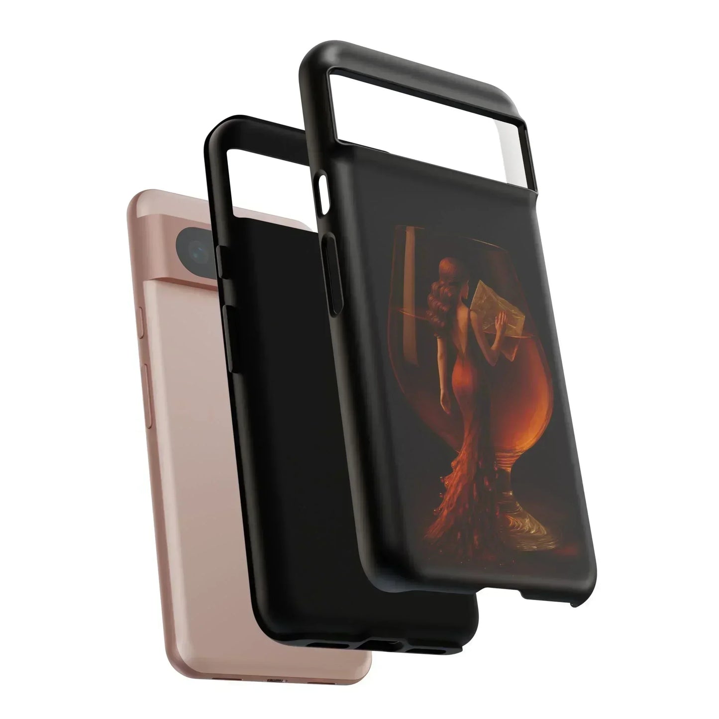 Elegant Midnight Lady Phone Case for iPhone 8-16 and Google Pixel up to 9 Models - KarArmDesign