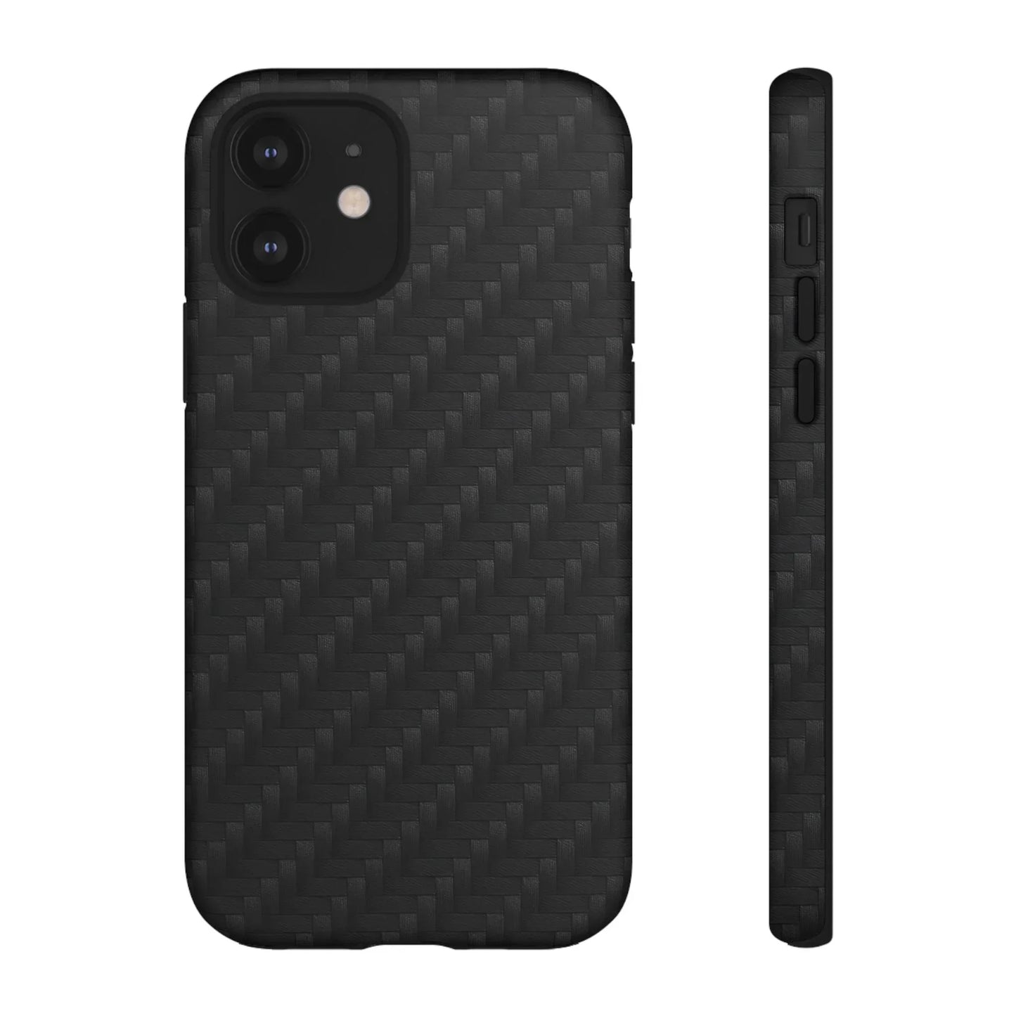 Black Carbon Phone Case Tough Case for iPhone 8-16 and Google Pixel up to 9 Models - KarArmDesign