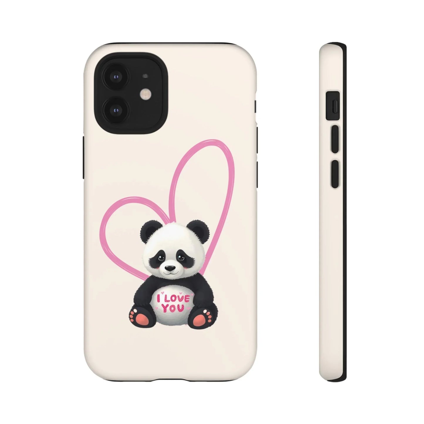 Cute Panda Heart Love Phone Case for iPhone 8-16 Models - KarArmDesign